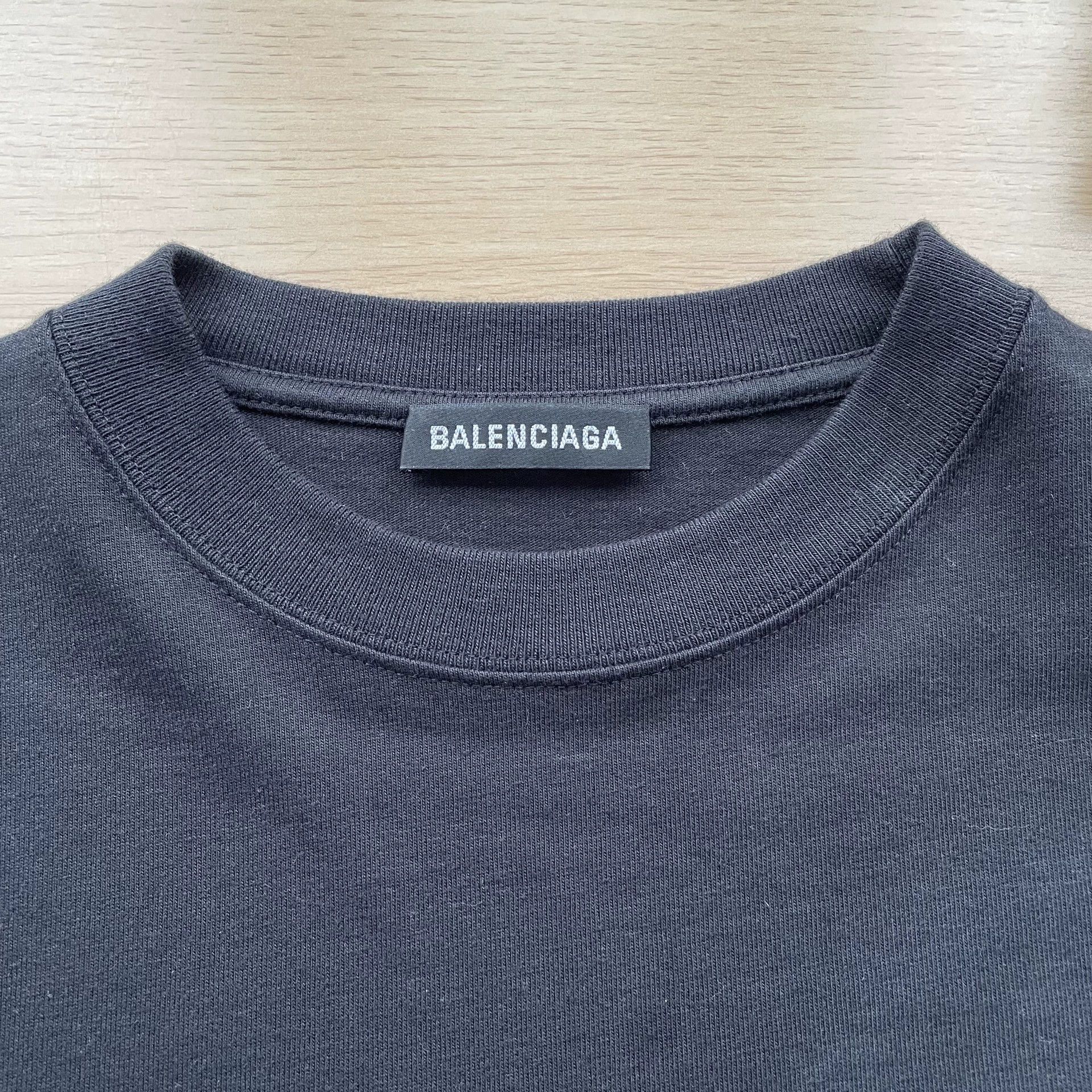 Balenciaga Balenciaga Print Dropped Shoulder SS Tee Black XS Oversized Size US XS / EU 42 / 0 - 4 Thumbnail
