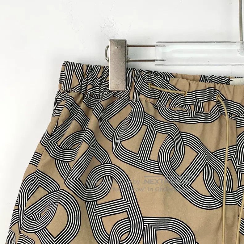 Hermes Hermes Brown chain lock buckle print drawstring casual sho Size 25" / US 0 / IT 36 - 3 Thumbnail