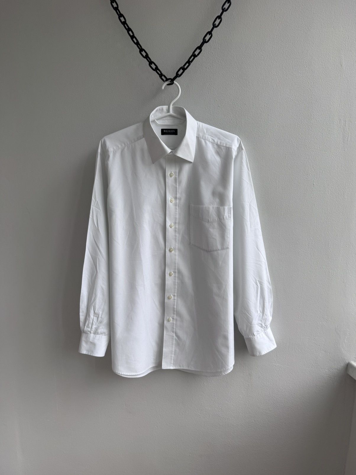 Balmain Balmain Paris Button Down Cotton Shirt Men’s Sz 16 / 41 Size US M / EU 48-50 / 2 - 1 Thumbnail