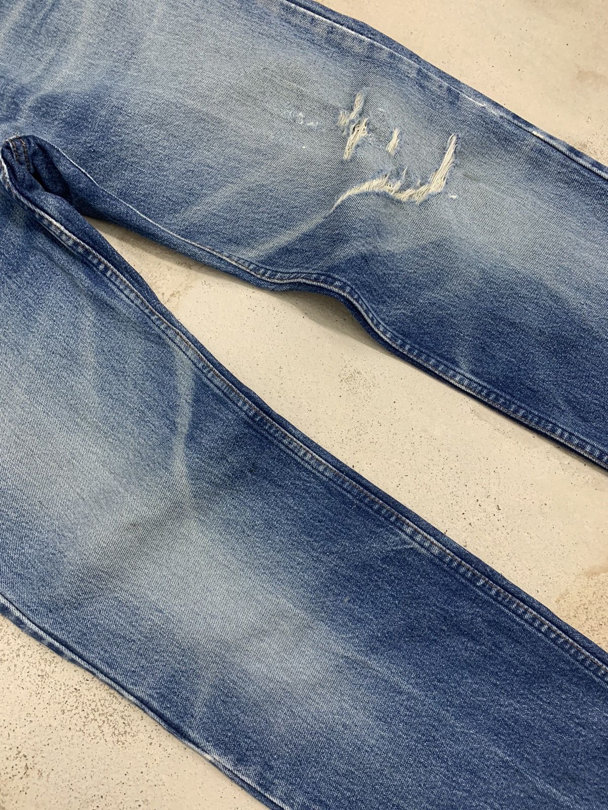 Levi's Vintage Reproduction Levis 515 Distressed Denim Pants (AE2) Size US 32 / EU 48 - 4 Thumbnail