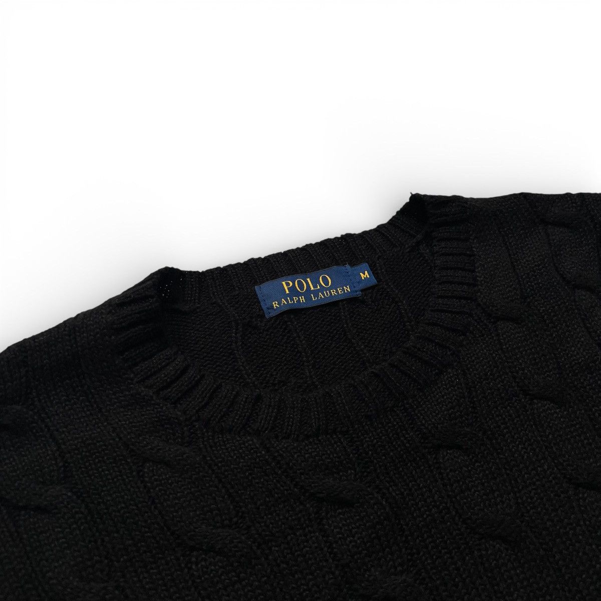 Polo Ralph Lauren Polo Ralph Lauren Cotton Cable Knit sweater Black Size US M / EU 48-50 / 2 - 3 Thumbnail