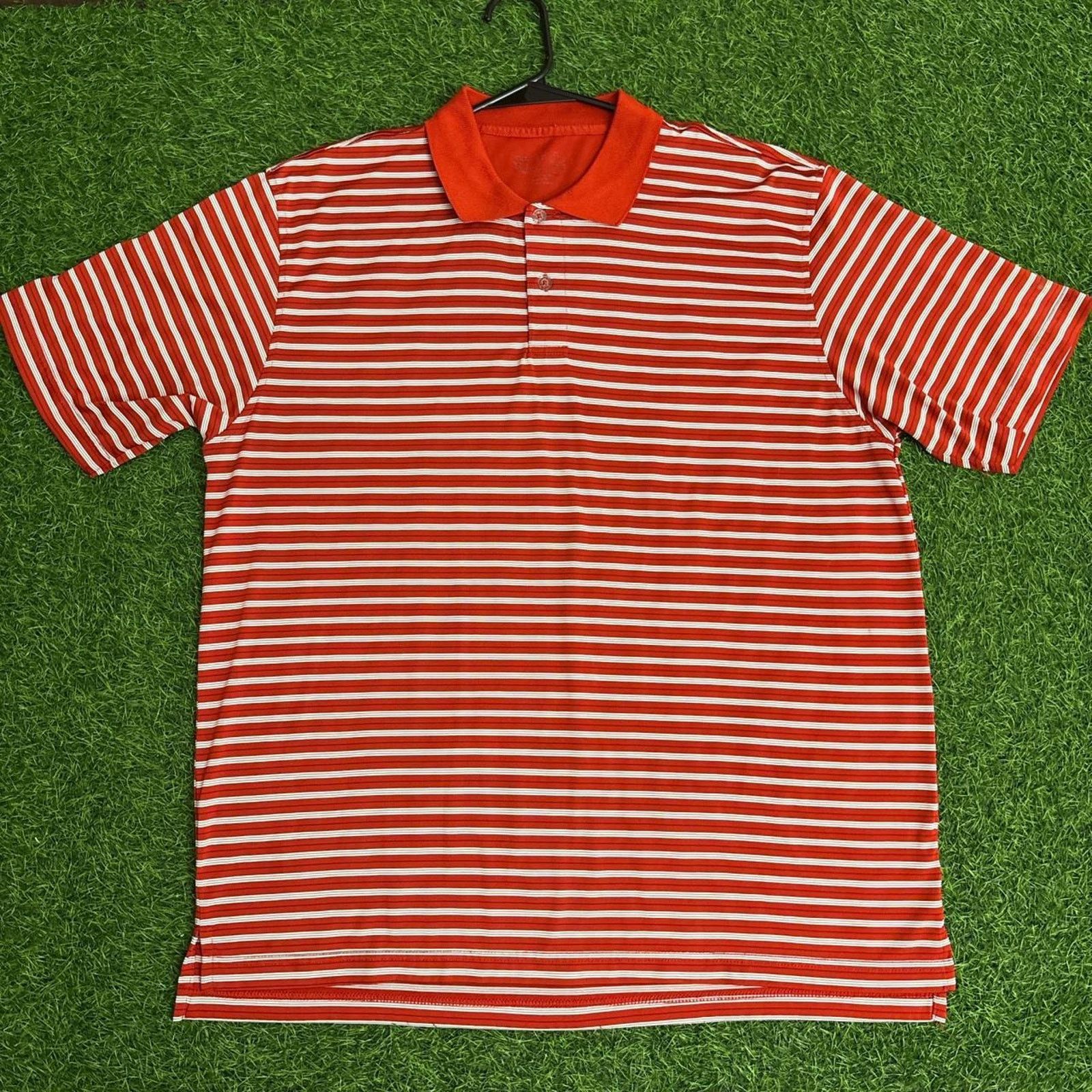 Izod Men's Red/White Striped Izod Polo Collared Shirt Size US XL / EU 56 / 4 - 1 Thumbnail