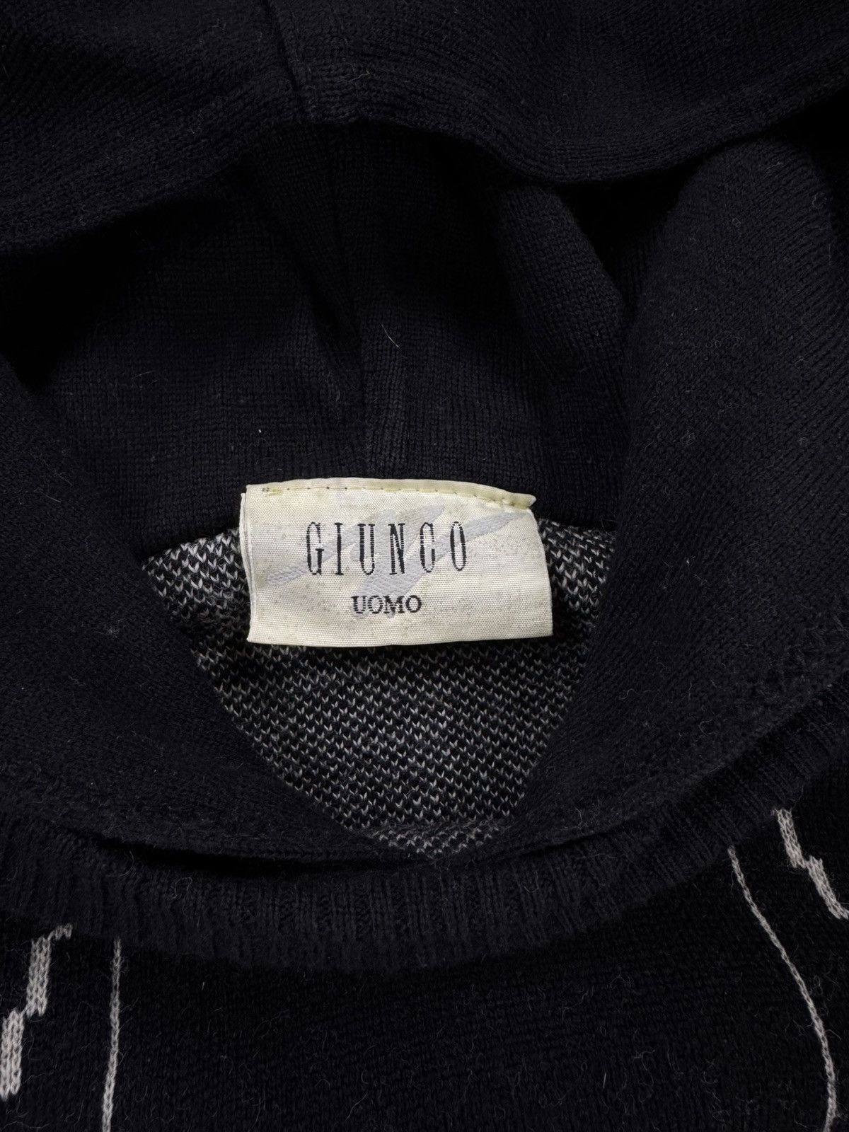 Vintage GIUNGO UOMO Vintage wool hooded sweater size 52 Size US L / EU 52-54 / 3 - 3 Thumbnail