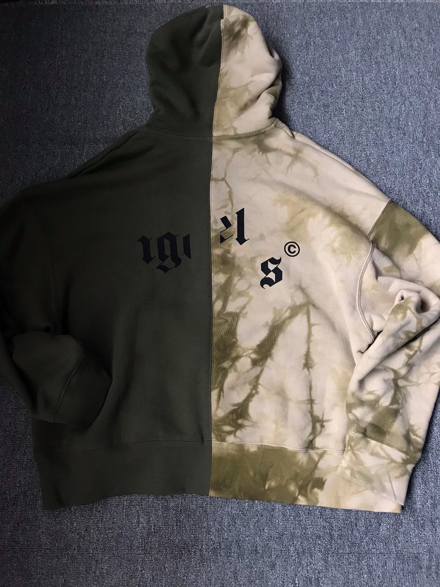 Palm Angels PA Brown Green Colorblocked Cotton Heavy Hoodie XL Size US XL / EU 56 / 4 - 7 Thumbnail