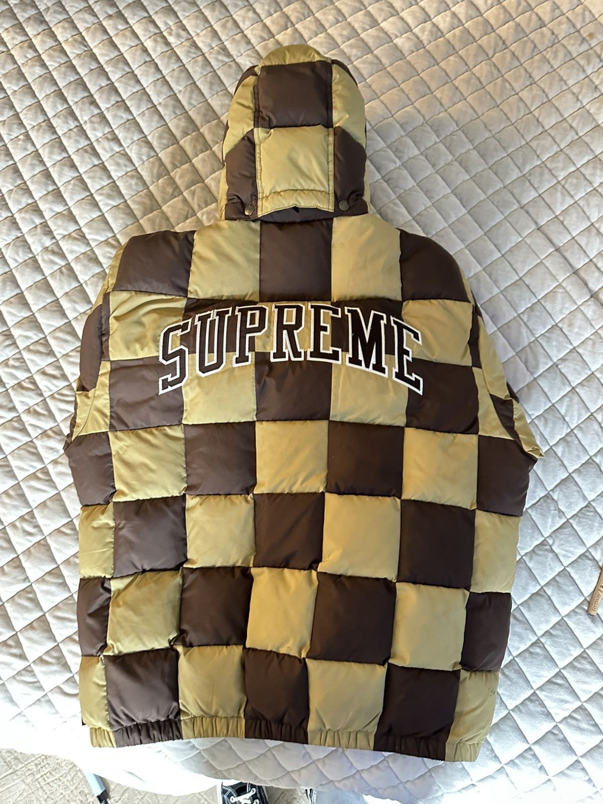 Supreme FW19 Checkerboard Puffy Jacket