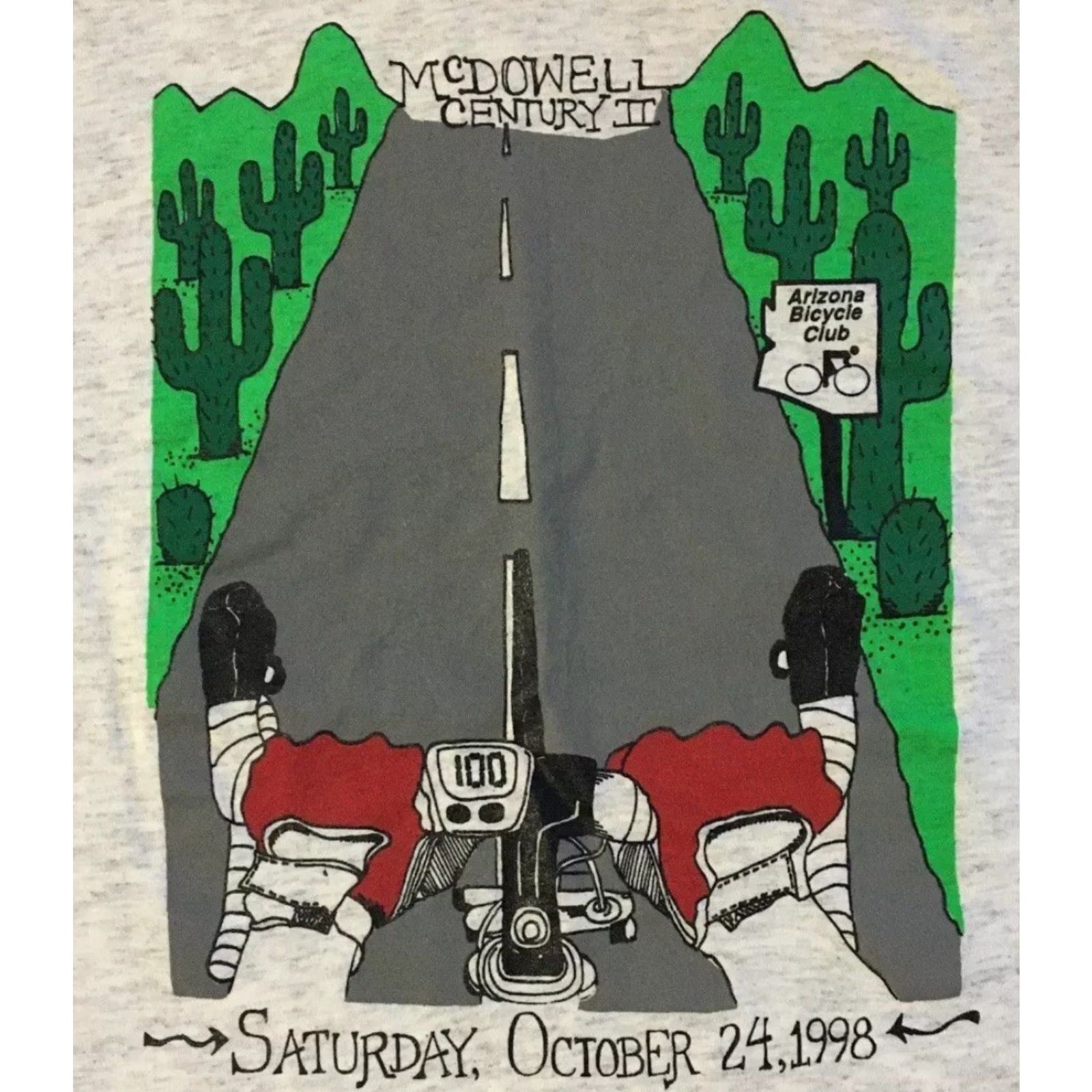 Vintage VINTAGE Arizona Bicycle Club Race T-Shirt M Gray 90s Grunge Bike Cycling Single Stitch Mens Size US M / EU 48-50 / 2 - 3 Thumbnail