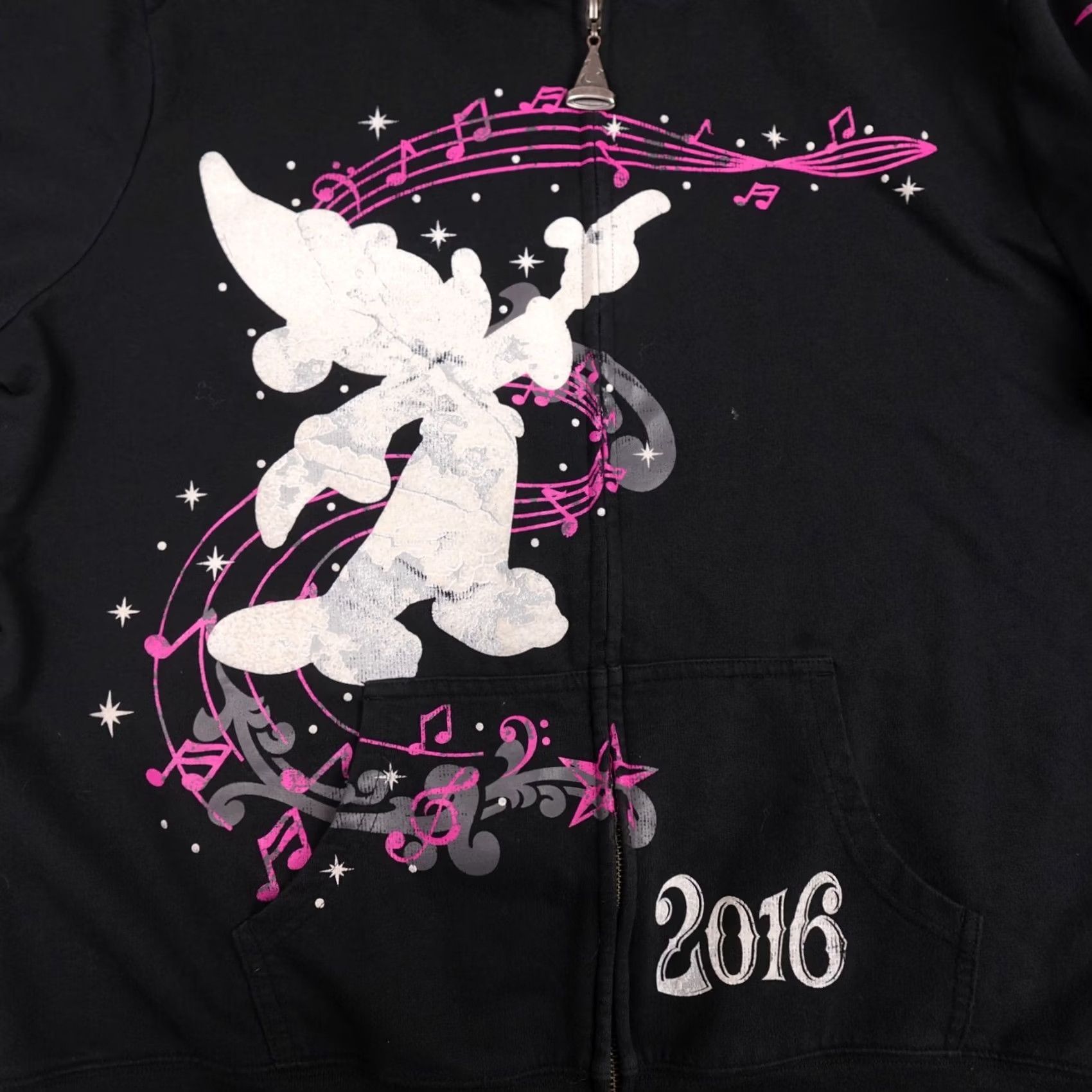 Disney Disney Mickey Mouse Sweatshirt Womens 1X Black Hoodie Zip Up 2016 Y2K Size XL / US 12-14 / IT 48-50 - 7 Thumbnail