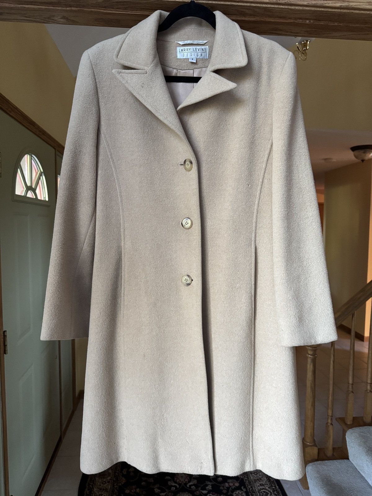 Other Larry Levine 100% Italian Camel Hair Trench Coast Size US S / EU 44-46 / 1 - 1 Thumbnail