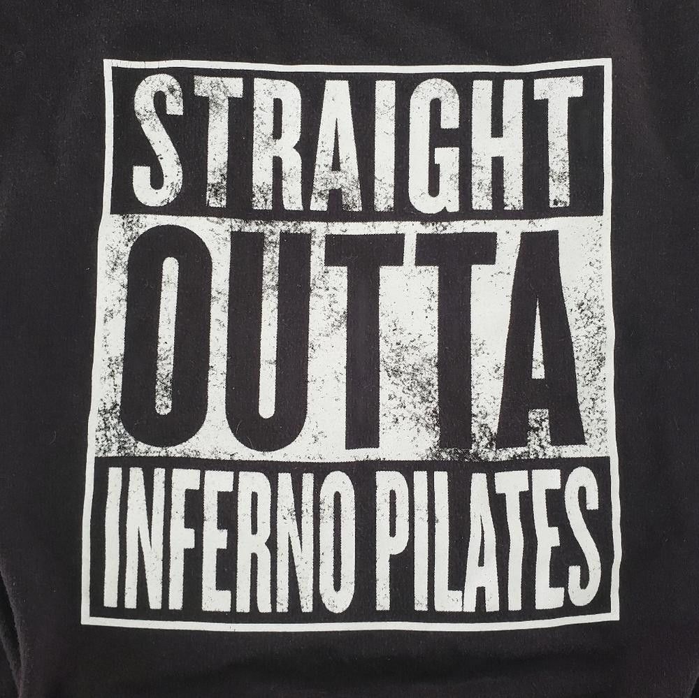 Next Level Apparel Black Straight Outta Inferno Pilates Racerback Tank Size S / US 4 / IT 40 - 3 Thumbnail