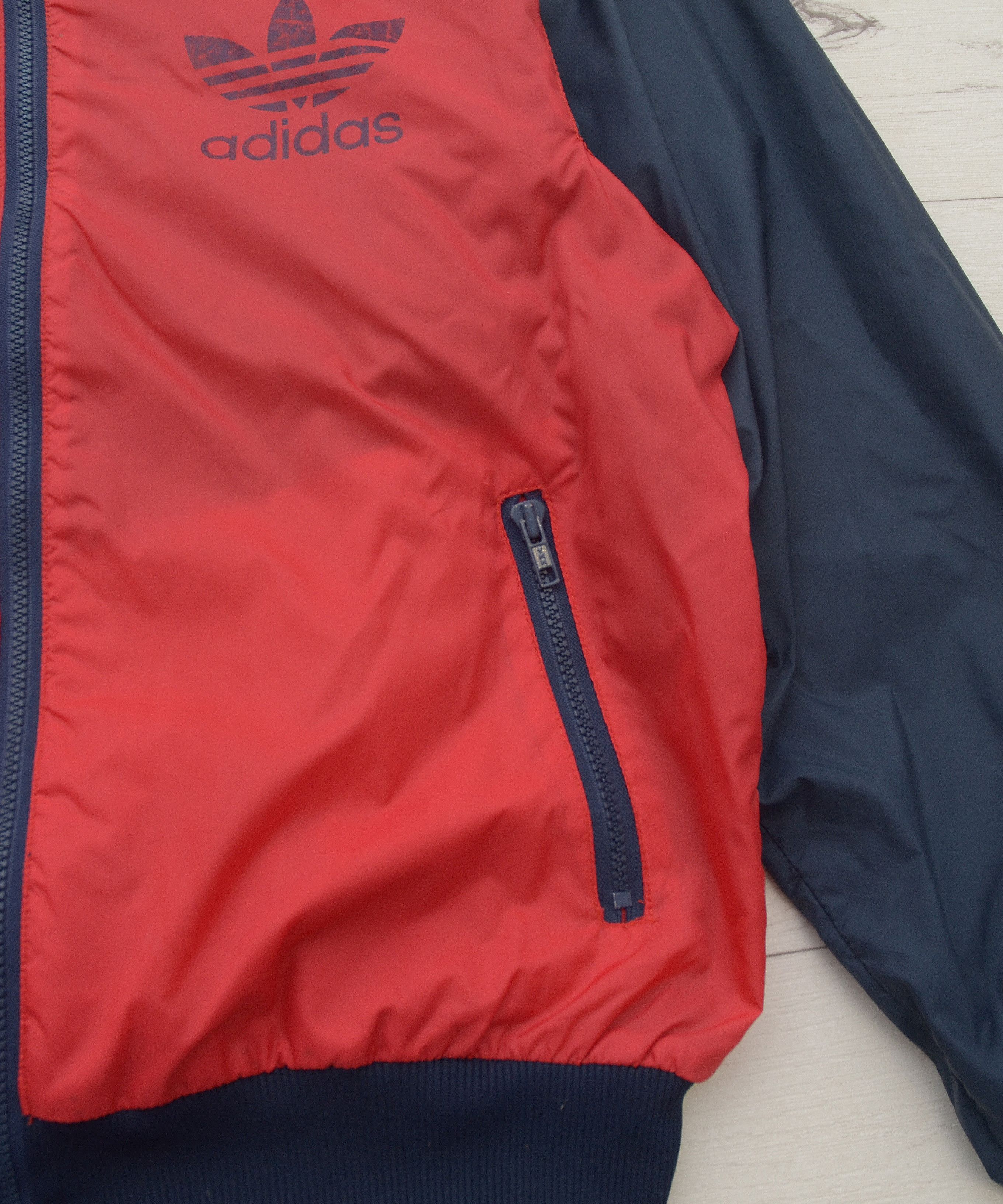 Adidas × Vintage 90s Vintage Adidas Original Track Bomber Jacket Size US L / EU 52-54 / 3 - 4 Thumbnail