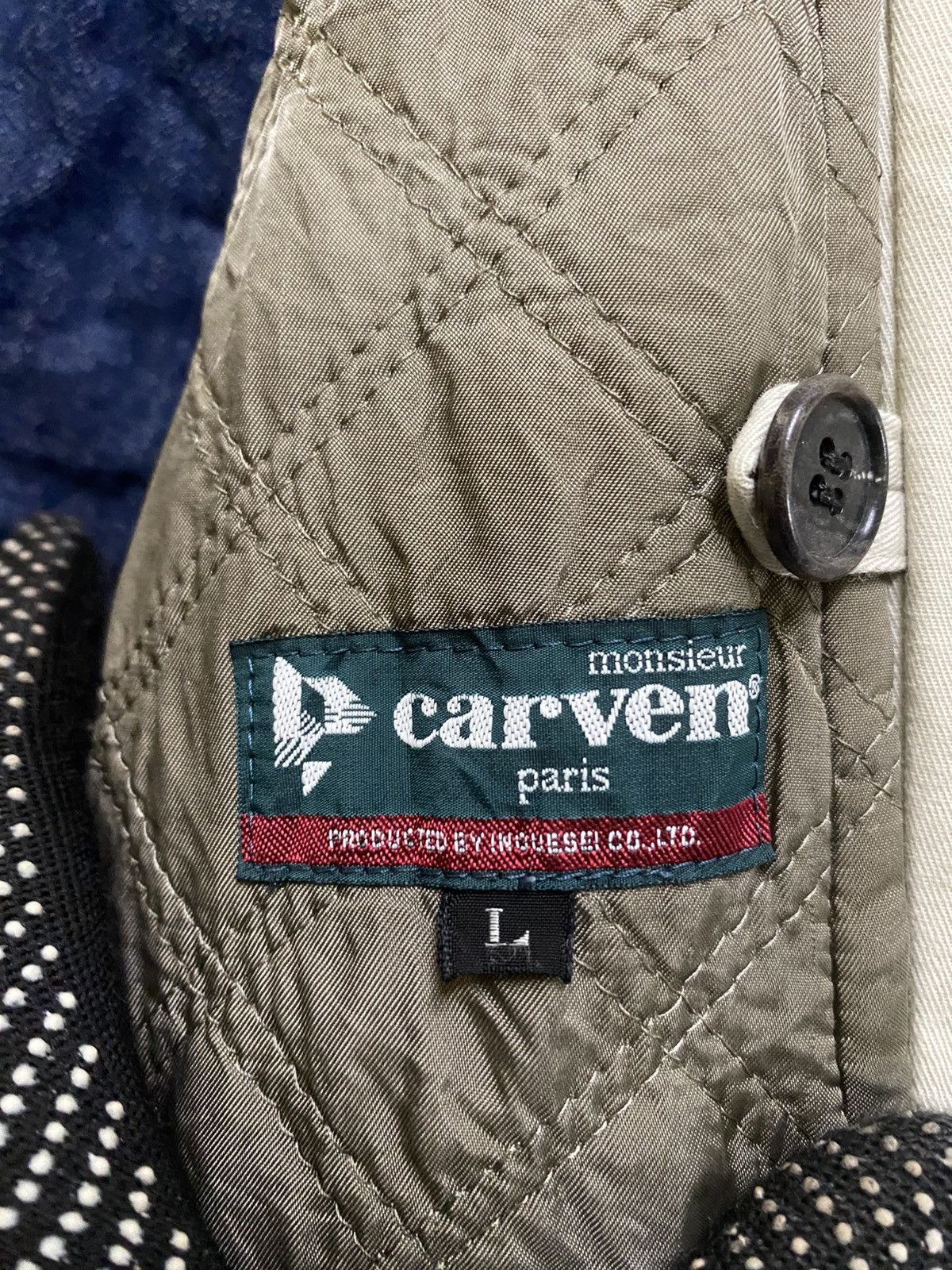 Carven VINTAGE 90S CARVEN BEIGE WORKER JACKET Size US L / EU 52-54 / 3 - 5 Thumbnail