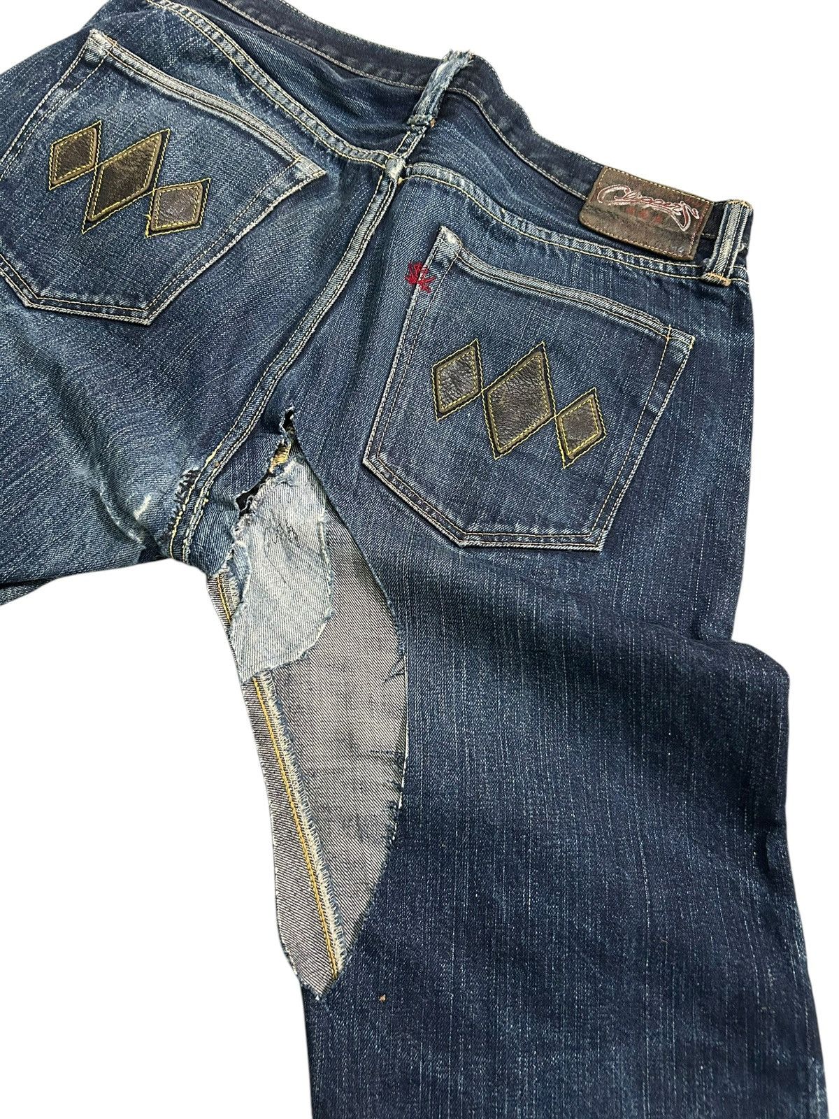 Japanese Brand × Kapital × Vintage R.J.B JAPAN SELVEDGE DISTRESSED DENIM ☠️🎌🎌 Size US 34 / EU 50 - 22 Thumbnail