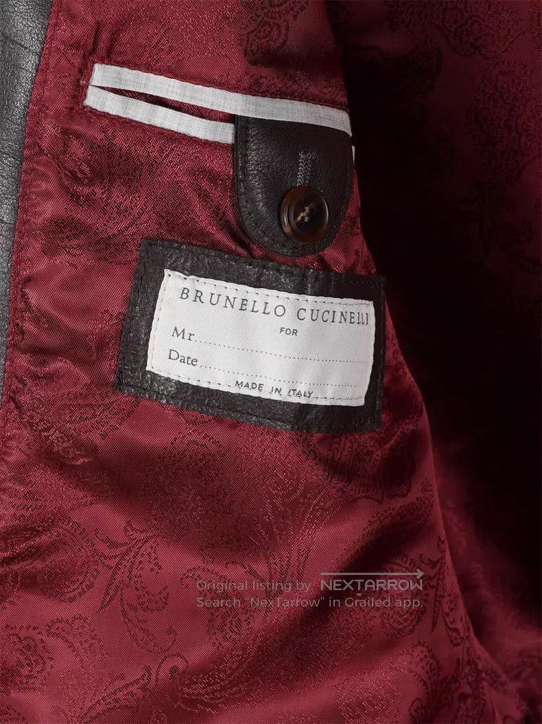 Brunello Cucinelli Brunello Cucinelli Men's calfskin single-breasted blazer Size US M / EU 48-50 / 2 - 6 Thumbnail