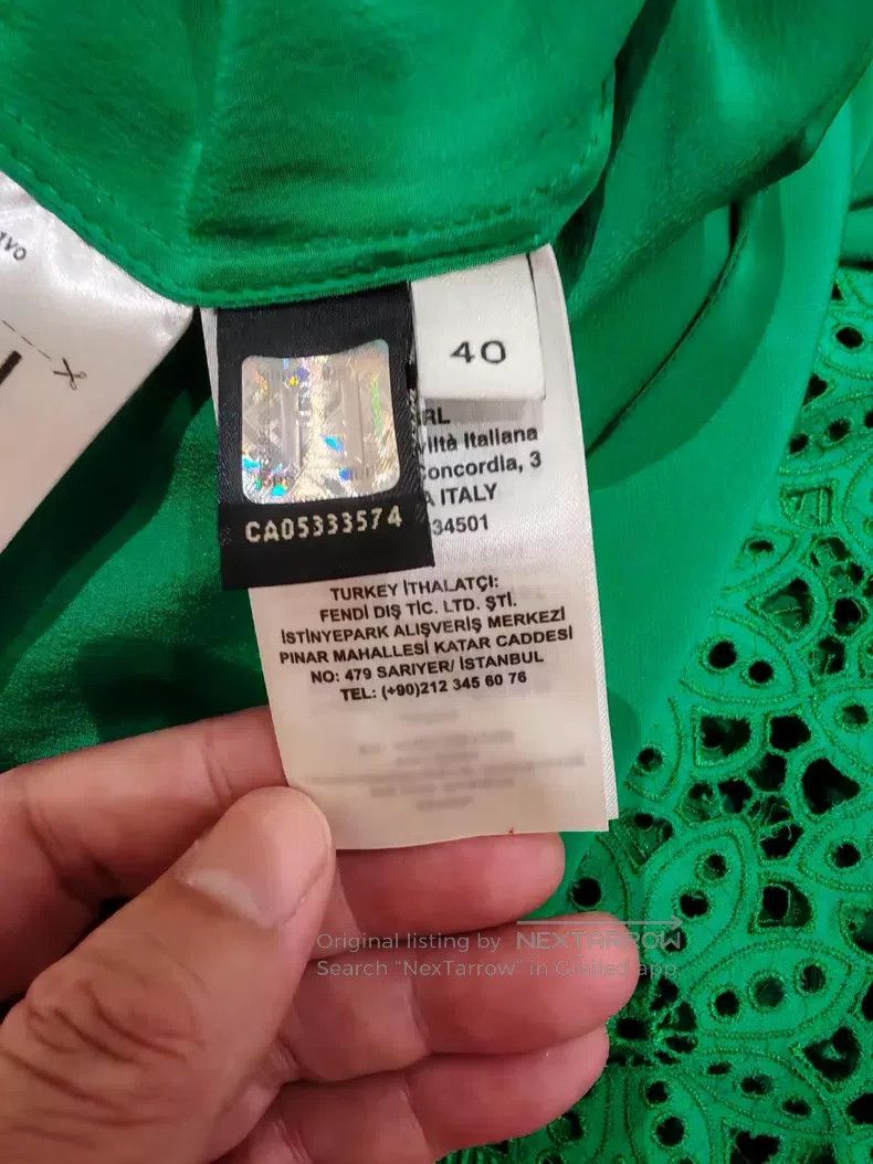 Fendi Fendi Green lace suspender dress Size XS / US 0-2 / IT 36-38 - 8 Thumbnail