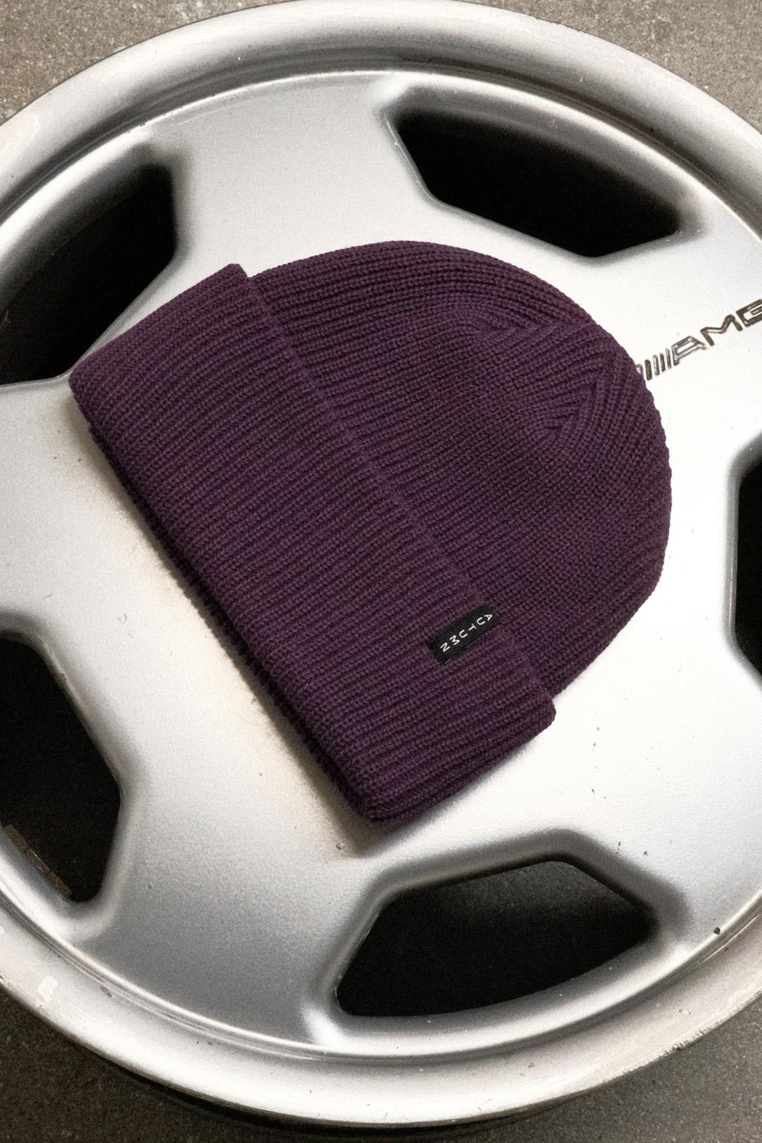Unknown London Cozy Purple Ribbed Knit Beanie Hat Size ONE SIZE - 1 Thumbnail