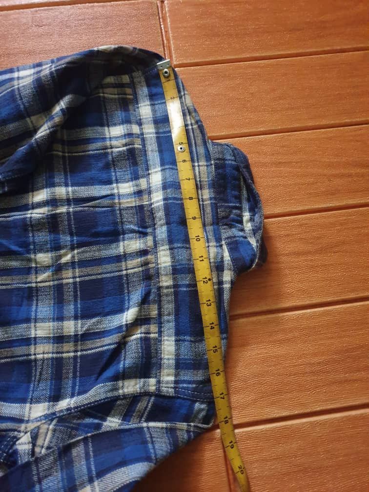 Japanese Brand Espeara checkered blue Japanese style chambray flannel Size US M / EU 48-50 / 2 - 10 Thumbnail