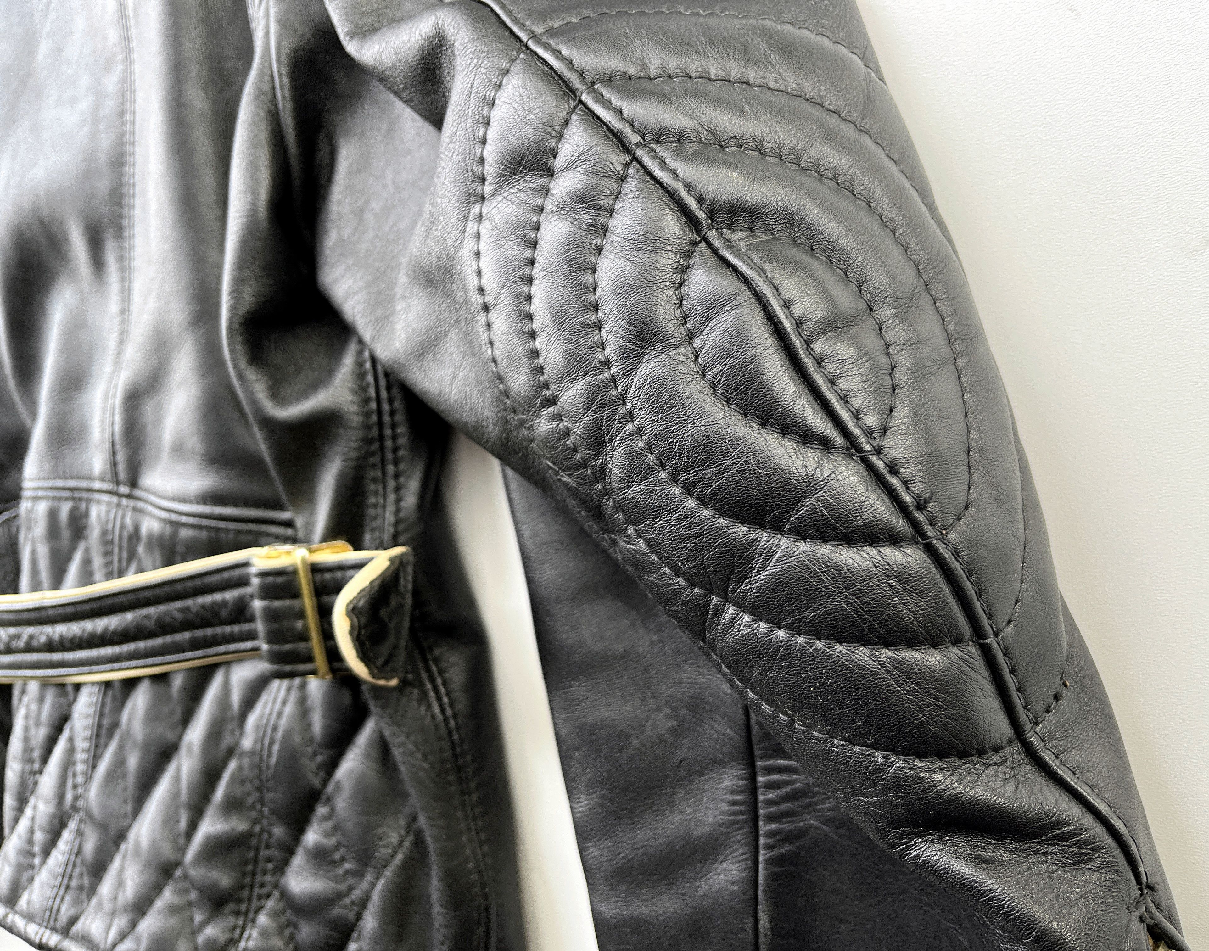 Vintage German Motorcycle Leather Jacket 1960's Size US L / EU 52-54 / 3 - 16 Thumbnail