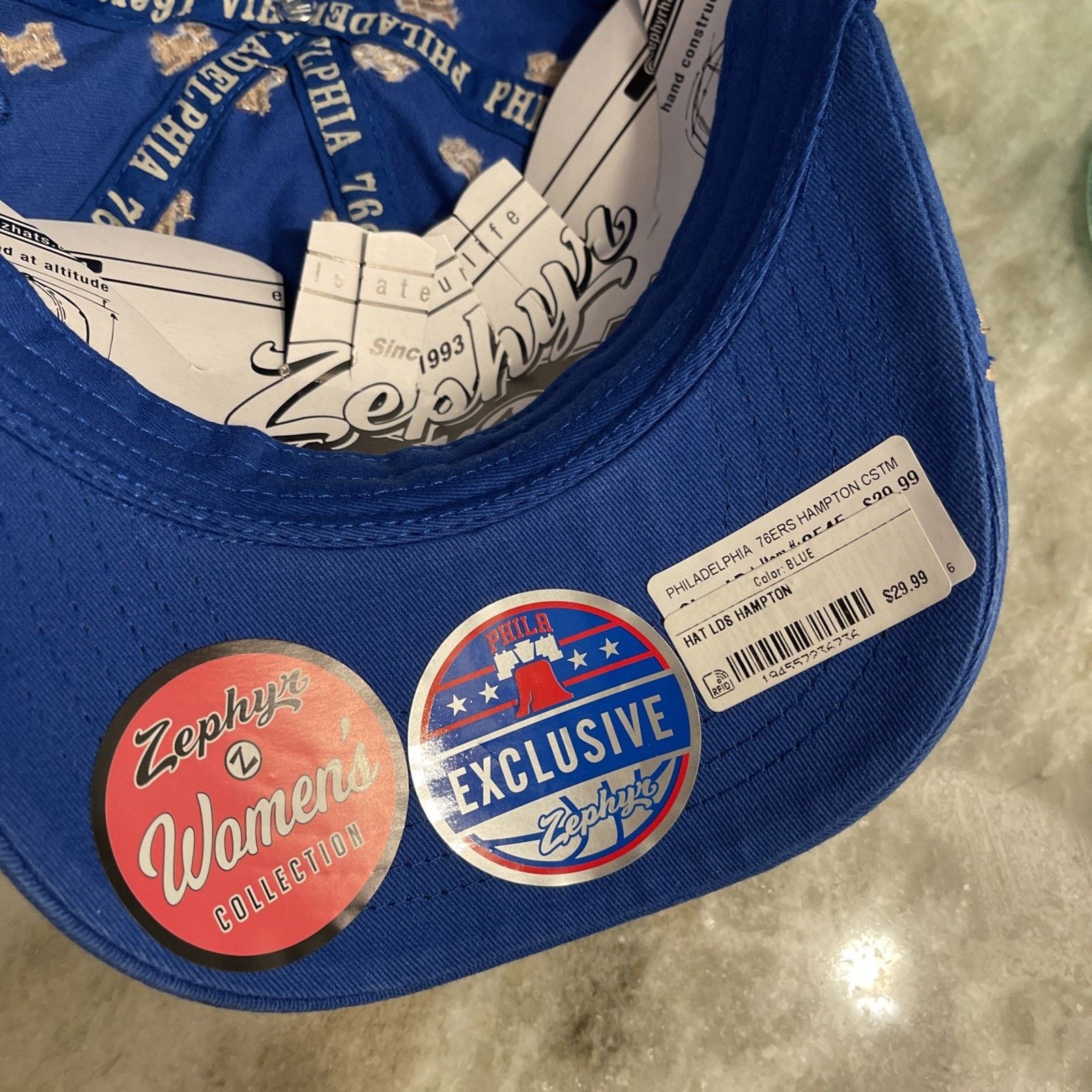 Zephyr Zephyr Women Cap Philadelphia 76ers Strapback Hat New Size ONE SIZE - 9 Thumbnail