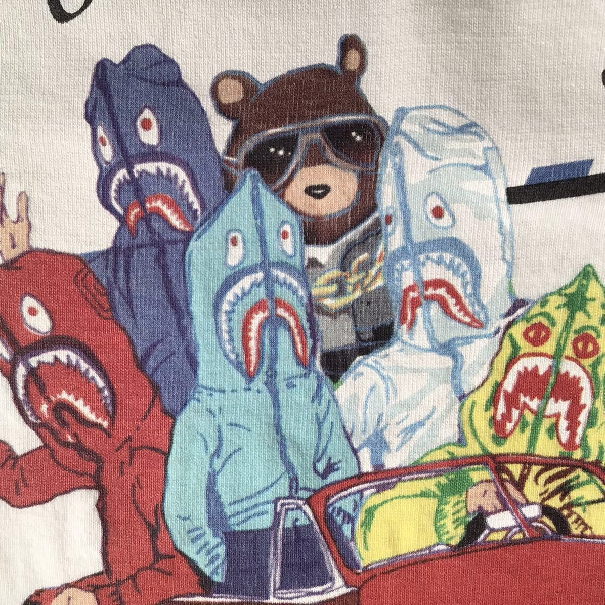 Bape × Kanye West × Nigo BAPE Kanye West x Teriyakiboys Shark Hoodie T-shirt NIGO APE Size US M / EU 48-50 / 2 - 5 Thumbnail