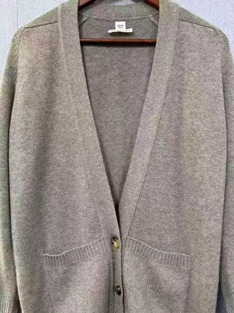 Hermes Hermes Gray Cashmere Open Cardigan Size XS / US 0-2 / IT 36-38 - 3 Thumbnail