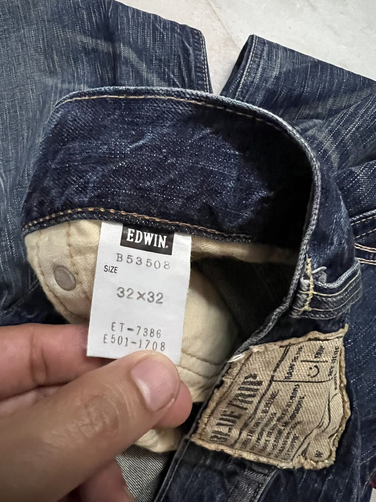 Edwin 💥Flare💥Vintage Edwin 503 Clawmark Mudwash Jean Size US 34 / EU 50 - 17 Thumbnail