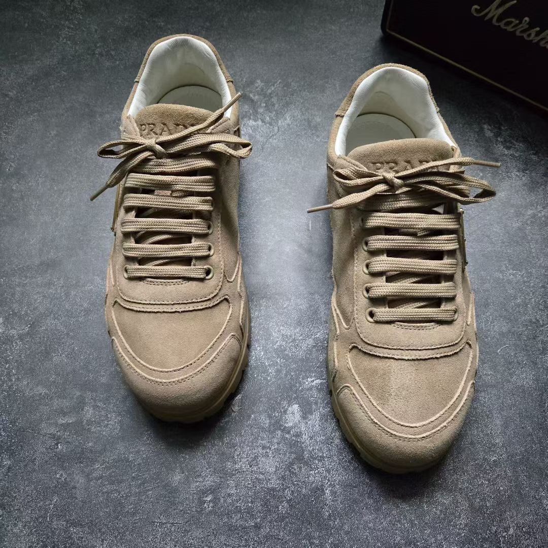 Prada Prada Casual Beige Lowtop Sneakers 39 Men Size US 6.5 / EU 39-40 - 1 Thumbnail