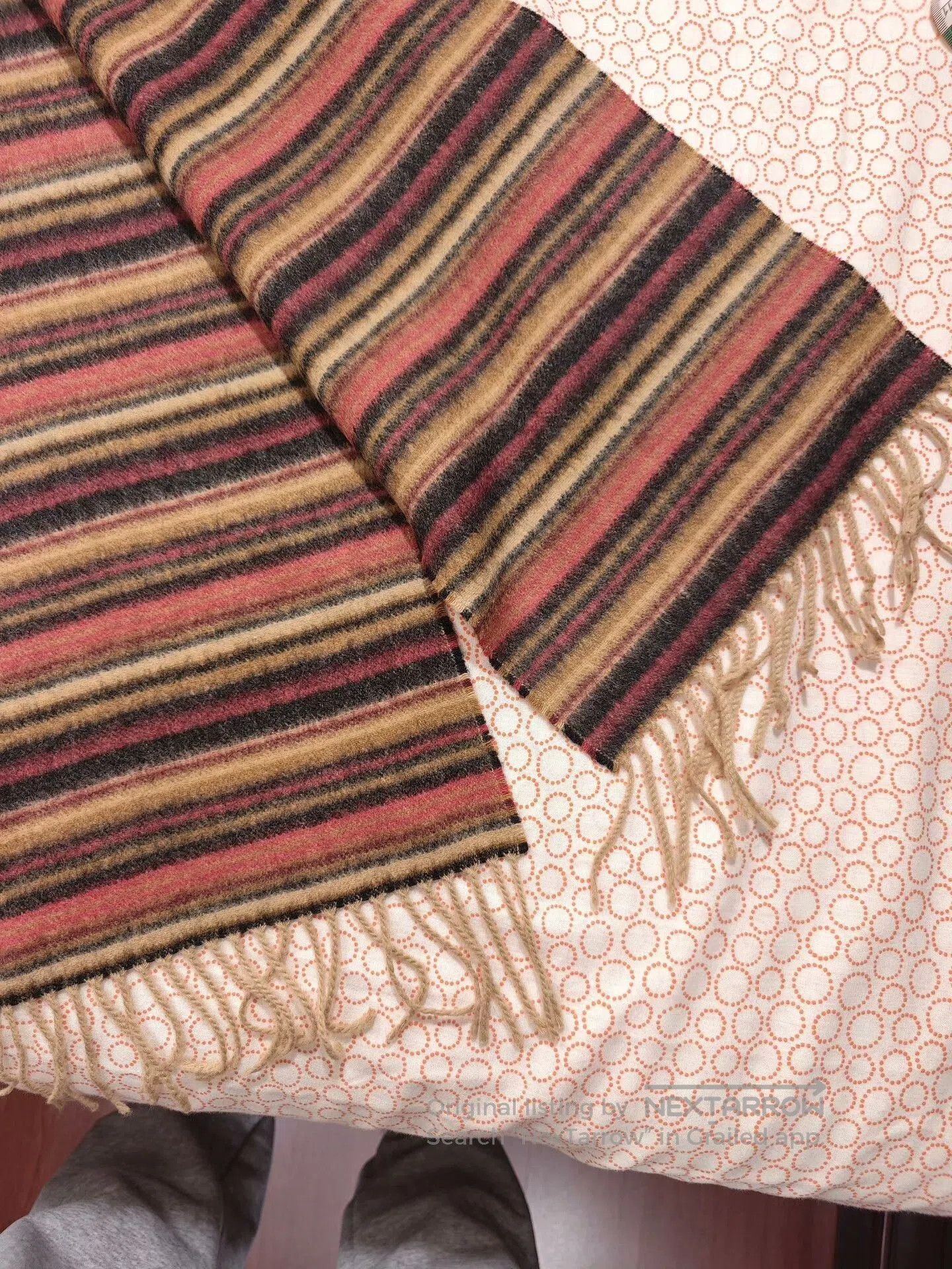 Johnstons Of Elgin Johnstons Cashmere Scarf in Striped Design. Size ONE SIZE - 4 Thumbnail