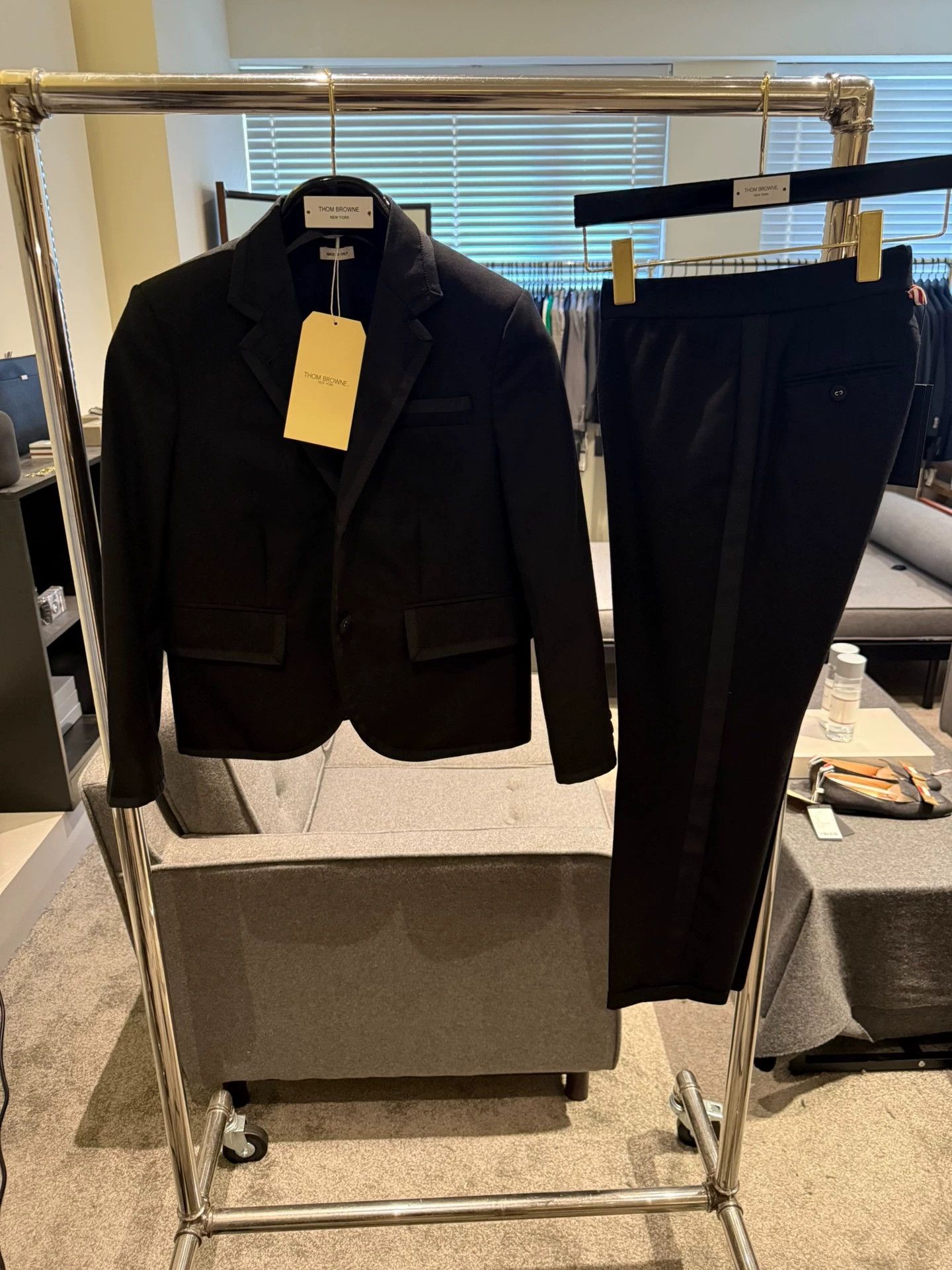 Thom Browne Thom Browne Women's Classic Black Piping Wool Suit Size S / US 4 / IT 40 - 1 Thumbnail