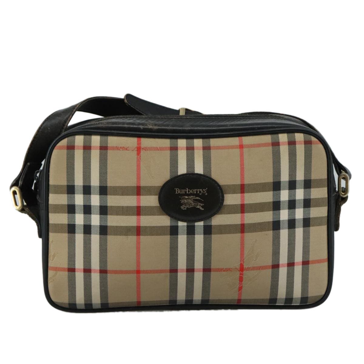 Burberry Nova Check Beige Canvas Shoulder Bag (Pre-Owned) Size ONE SIZE - 1 Thumbnail