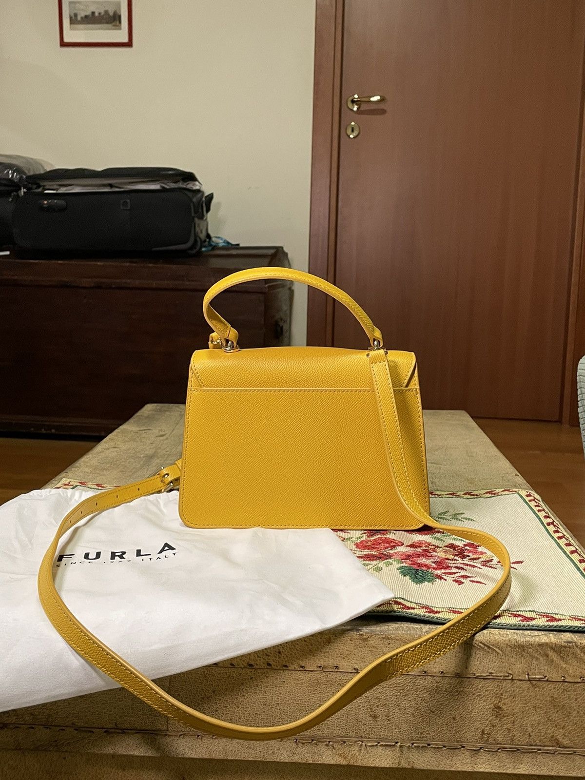Furla Furla Bella Mini Top Handle Bag – Sunflower Yellow Size ONE SIZE - 3 Thumbnail