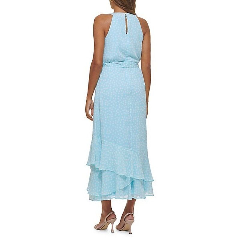 Calvin Klein Calvin Klein Womens Halter Polka Dot Midi Dress Sz 10 Ruffle Size L / US 10 / IT 46 - 5 Thumbnail