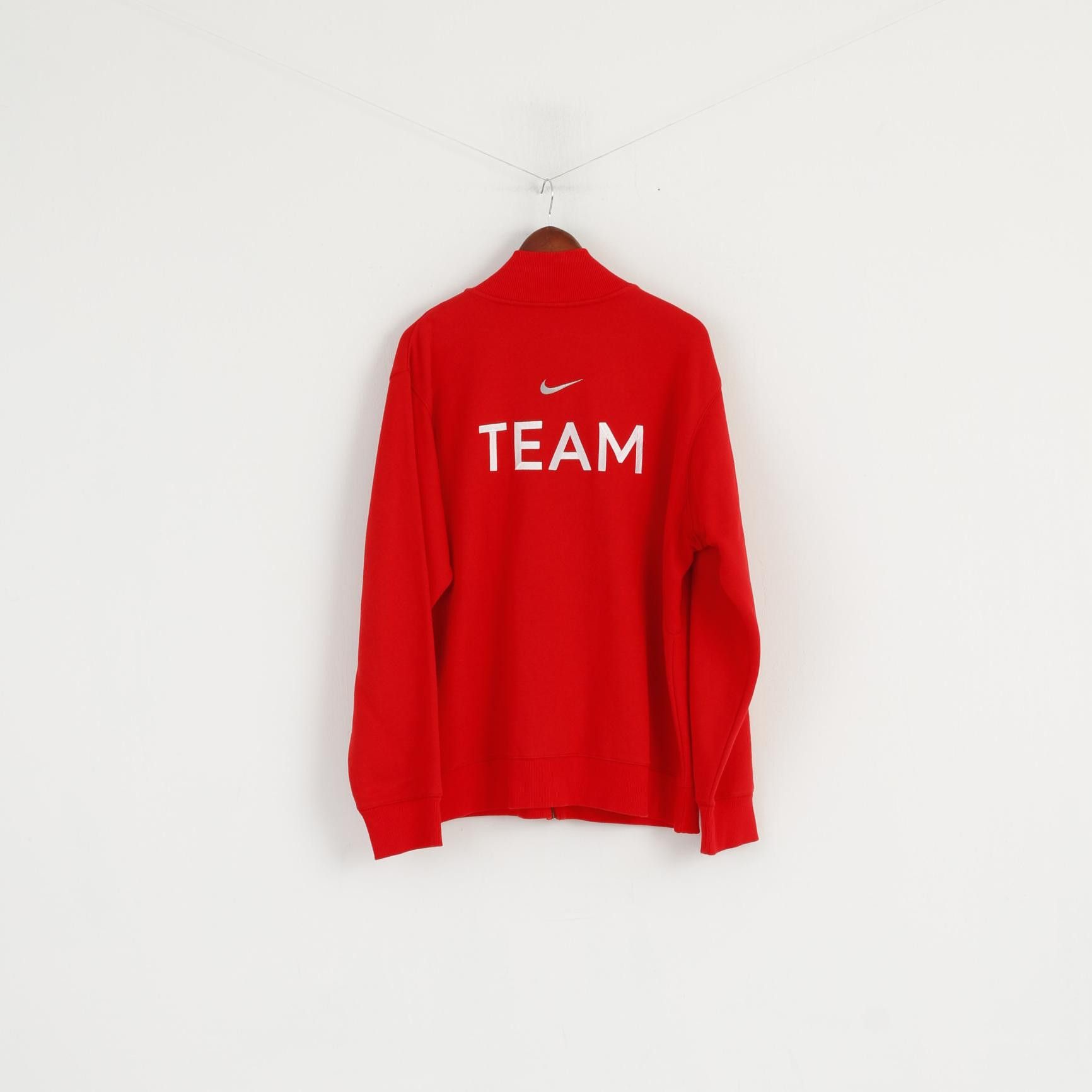 Nike Nike Men XL 188 Sweatshirt Red Cotton 2345 Size US XL / EU 56 / 4 - 7 Thumbnail
