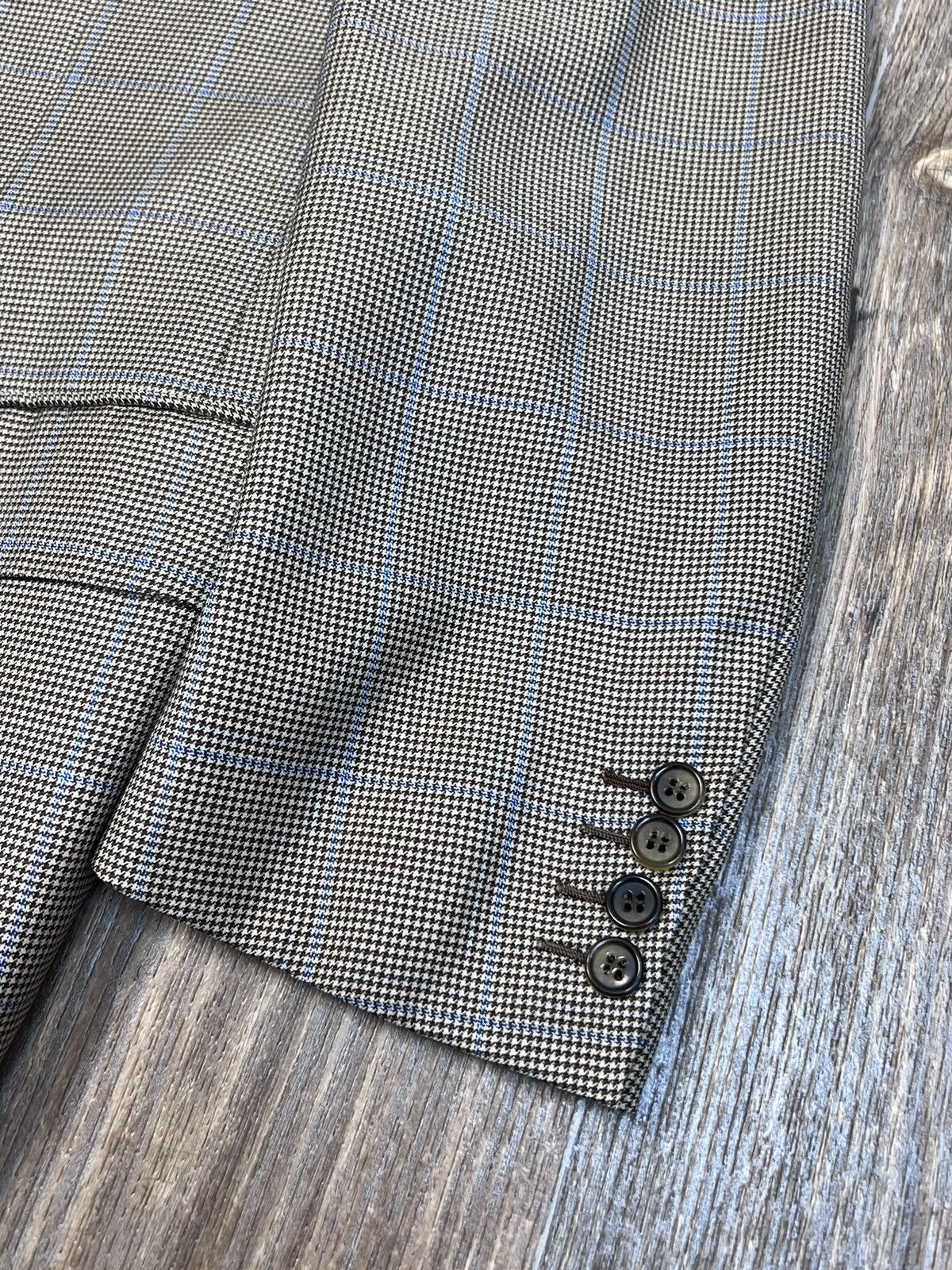Brioni Brioni Parigi Two Buttons Grey Wool Checked Blazer size 52 Size 52S - 6 Thumbnail