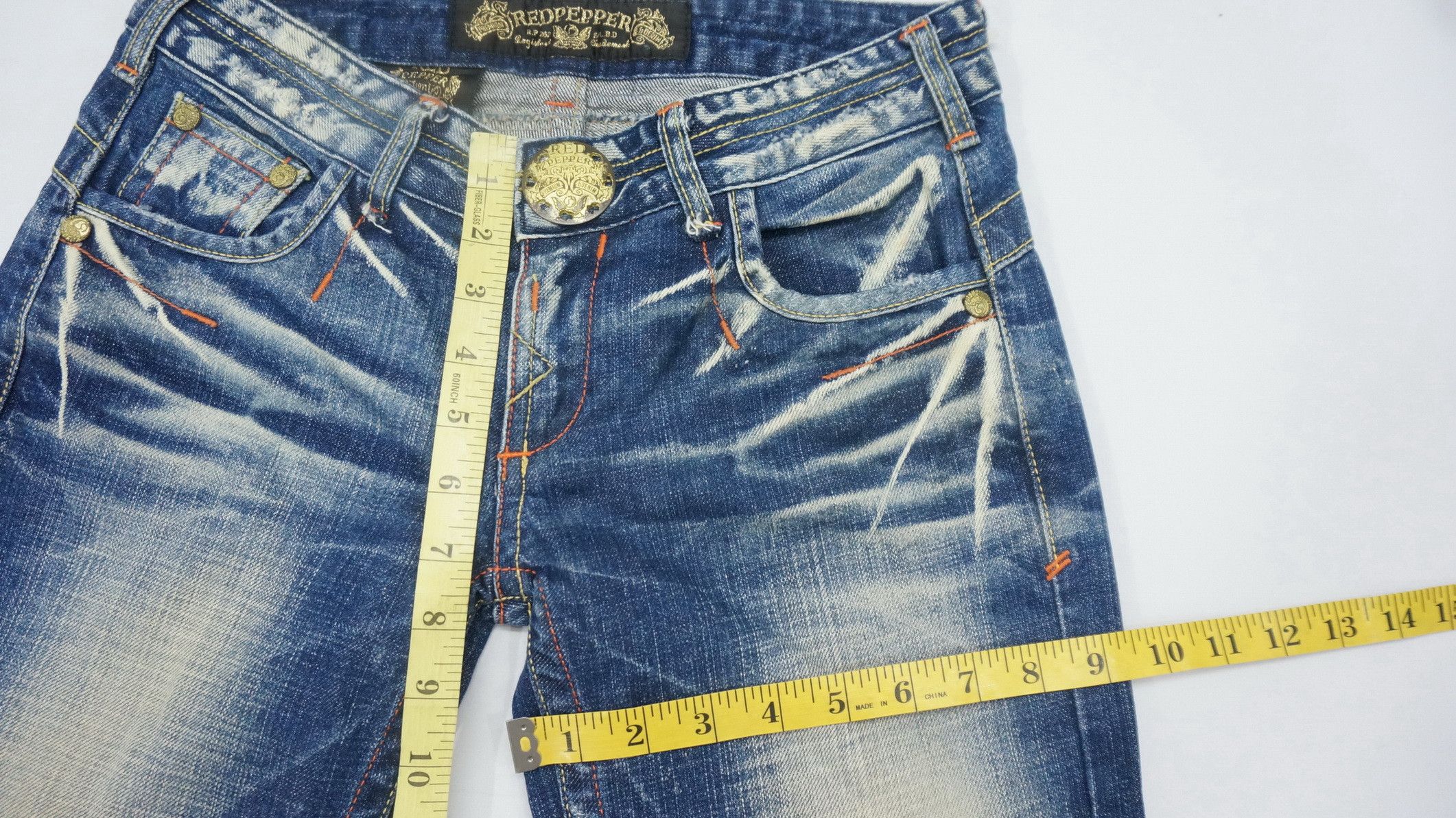 Japanese Brand 🔥 RED PEPPER Gold Label Lowrise Flared Jeans Size US 27 - 12 Thumbnail
