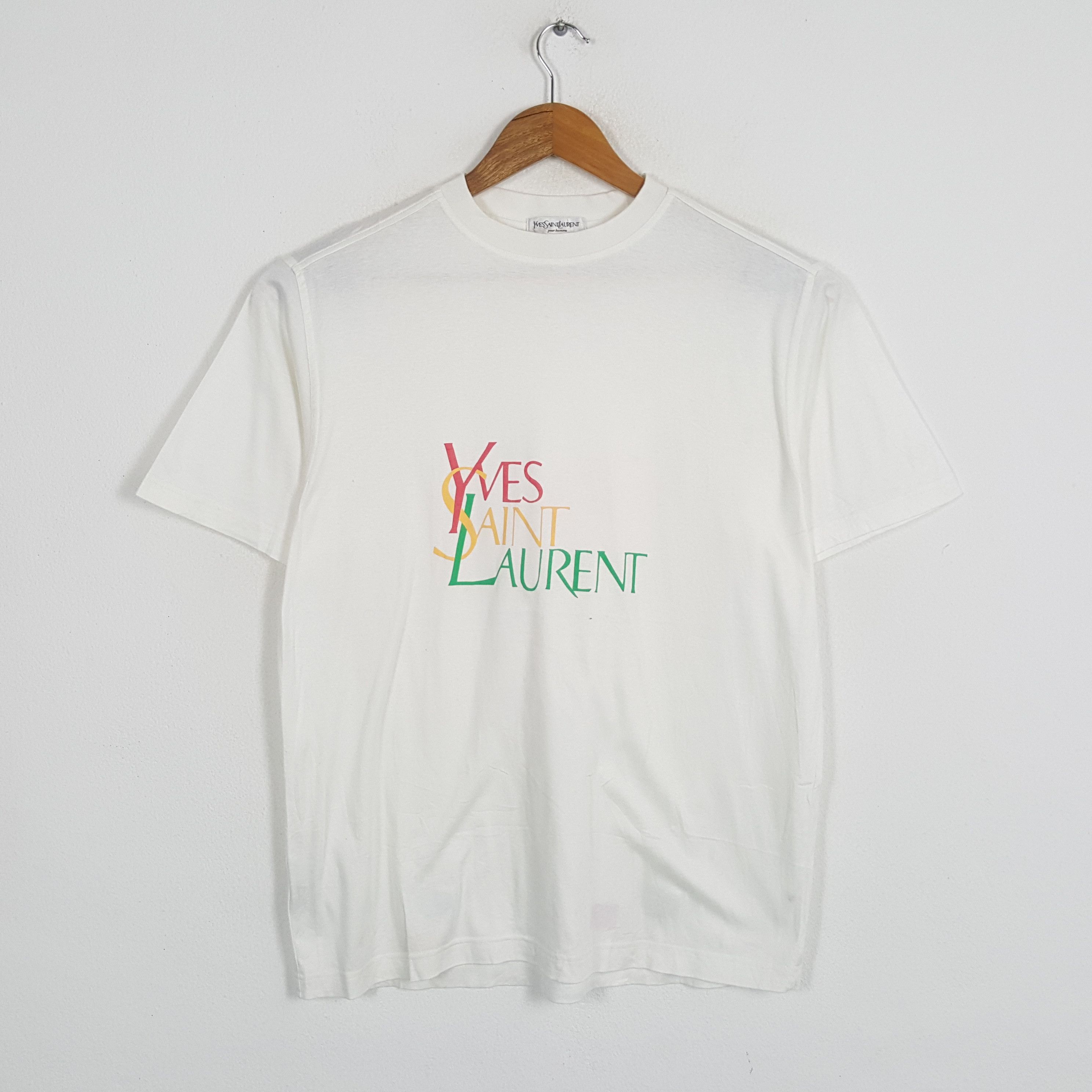 Vintage × Yves Saint Laurent Vintage YVES SAINT LAURENT Italian Fashion Brand T-Shirts Size US L / EU 52-54 / 3 - 1 Thumbnail