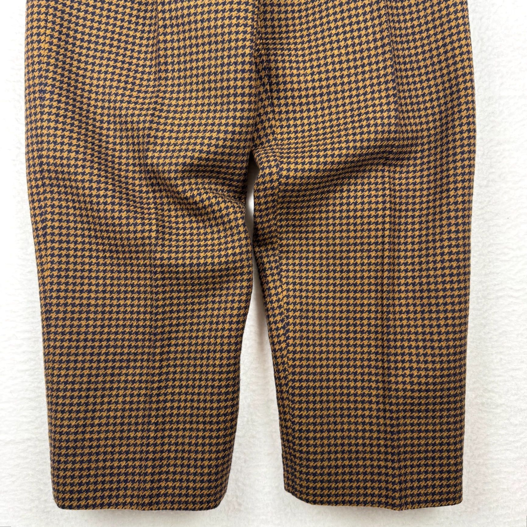 Anne Klein VINTAGE Anne Klein Women's Pants Houndstooth Pleated 26 Waist 29 Inseam 6 Regular Brown USA Made Size 28" / US 6 / IT 42 - 3 Thumbnail