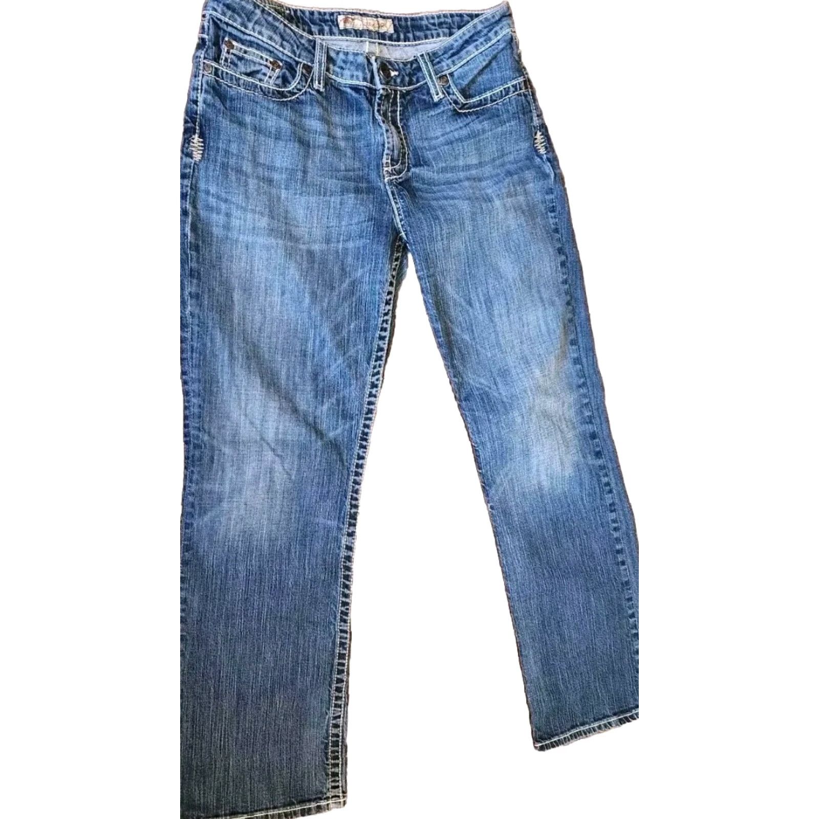 Vintage BKE Taylor Jeans Women’s 30x31.5 Blue Denim Mid Rise Boot Bootcut Stretch Buckle Jeans Size 30" / US 8 / IT 44 - 2 Thumbnail