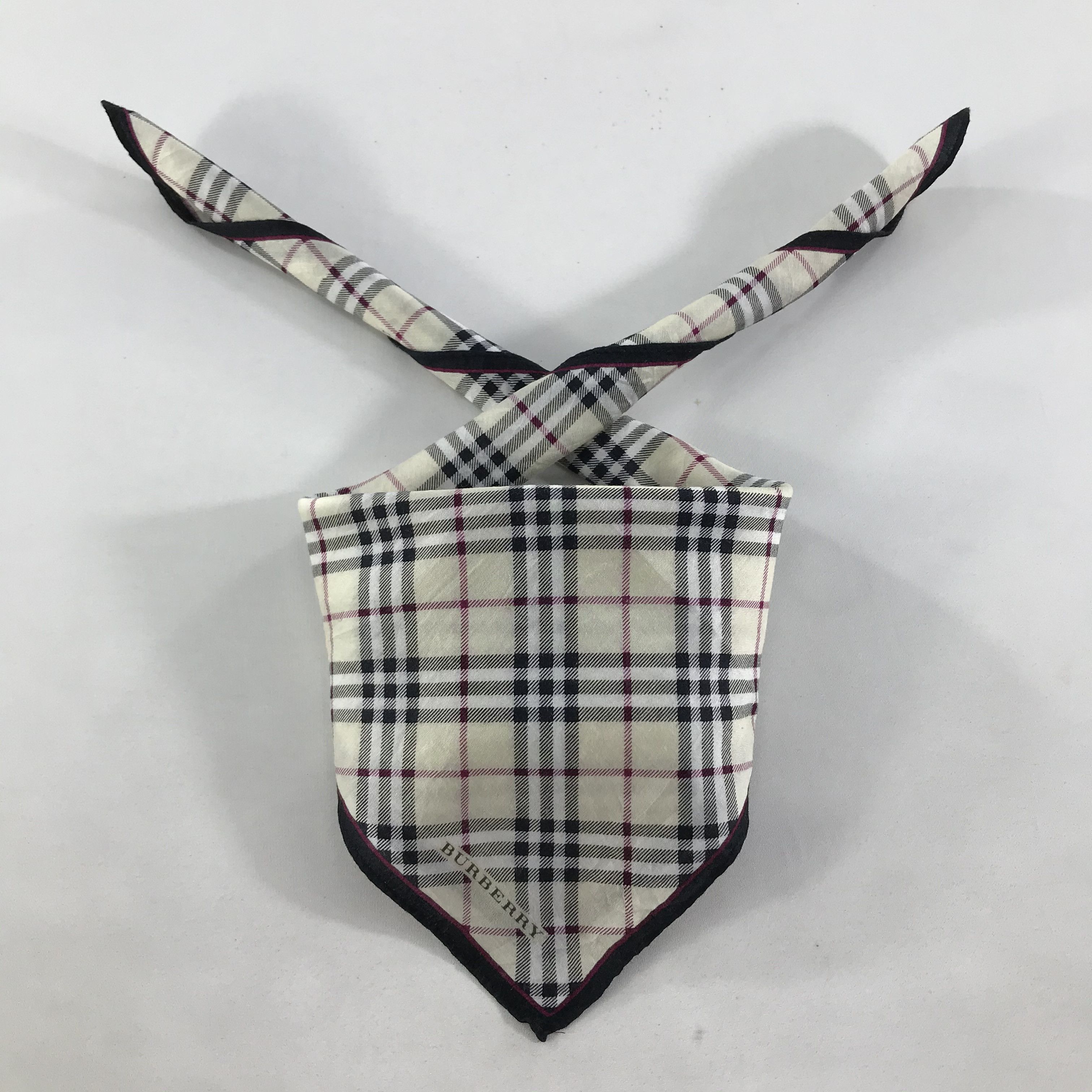 Burberry × Vintage Burberry Bandana / Handkerchief / Neckerchief - S1630 Size ONE SIZE - 3 Thumbnail