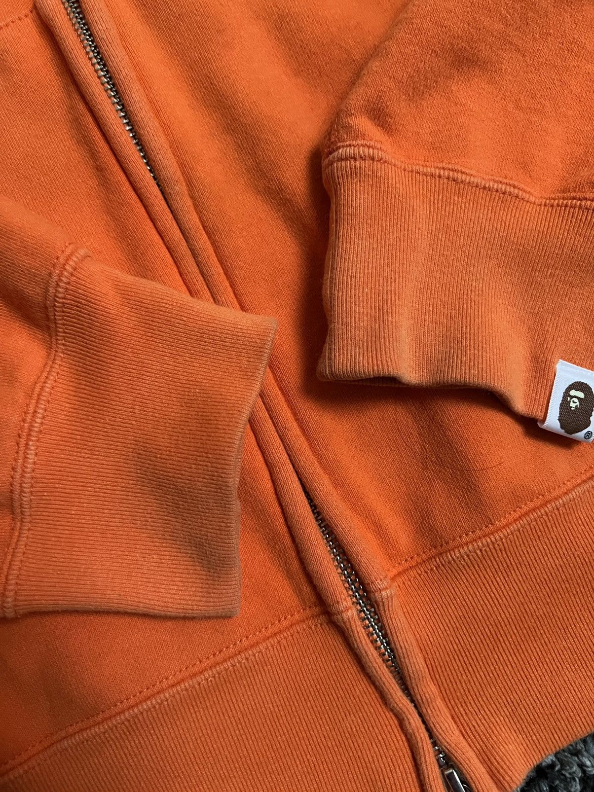 Bape A Bathing Ape Orange Tiger Shark Full Zip Up Hoodie Size US XL / EU 56 / 4 - 11 Thumbnail