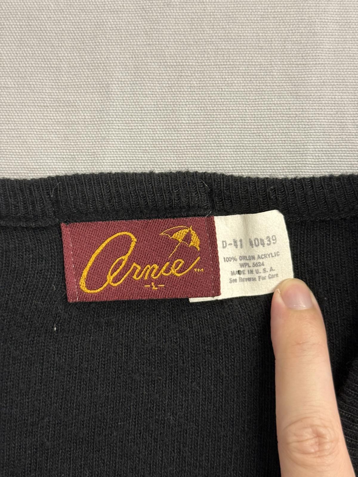 Aries VTG Arnie Black V-Neck Sweater Made in USA Arnold Palmer L Size US L / EU 52-54 / 3 - 2 Thumbnail