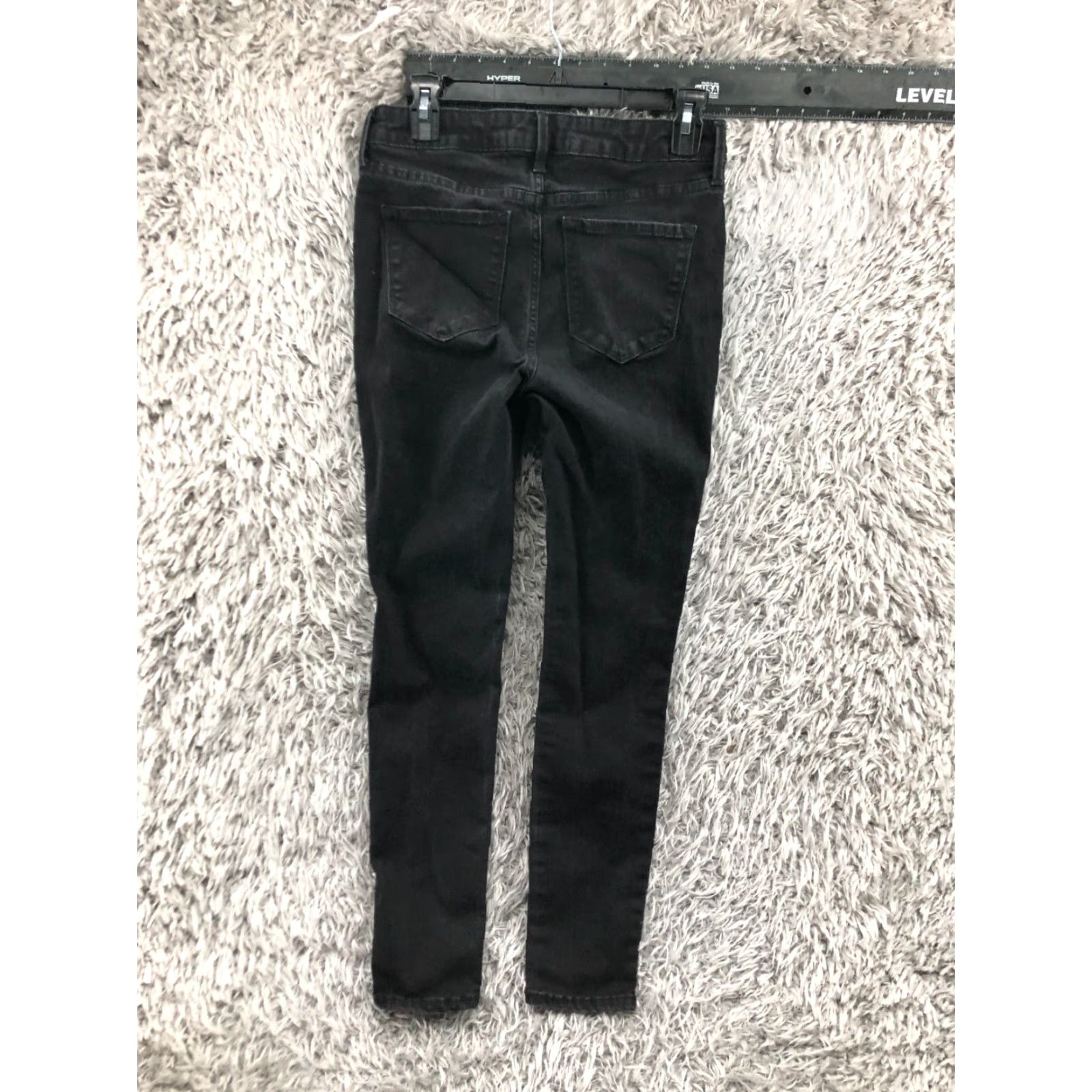 Old Navy Old Navy Rockstar Super Skinny Jeans Women Size 8 Dark Wash Black Denim 5-Pocket Regular Rise Skinny Jeans Womens Size 30" / US 8 / IT 44 - 5 Thumbnail