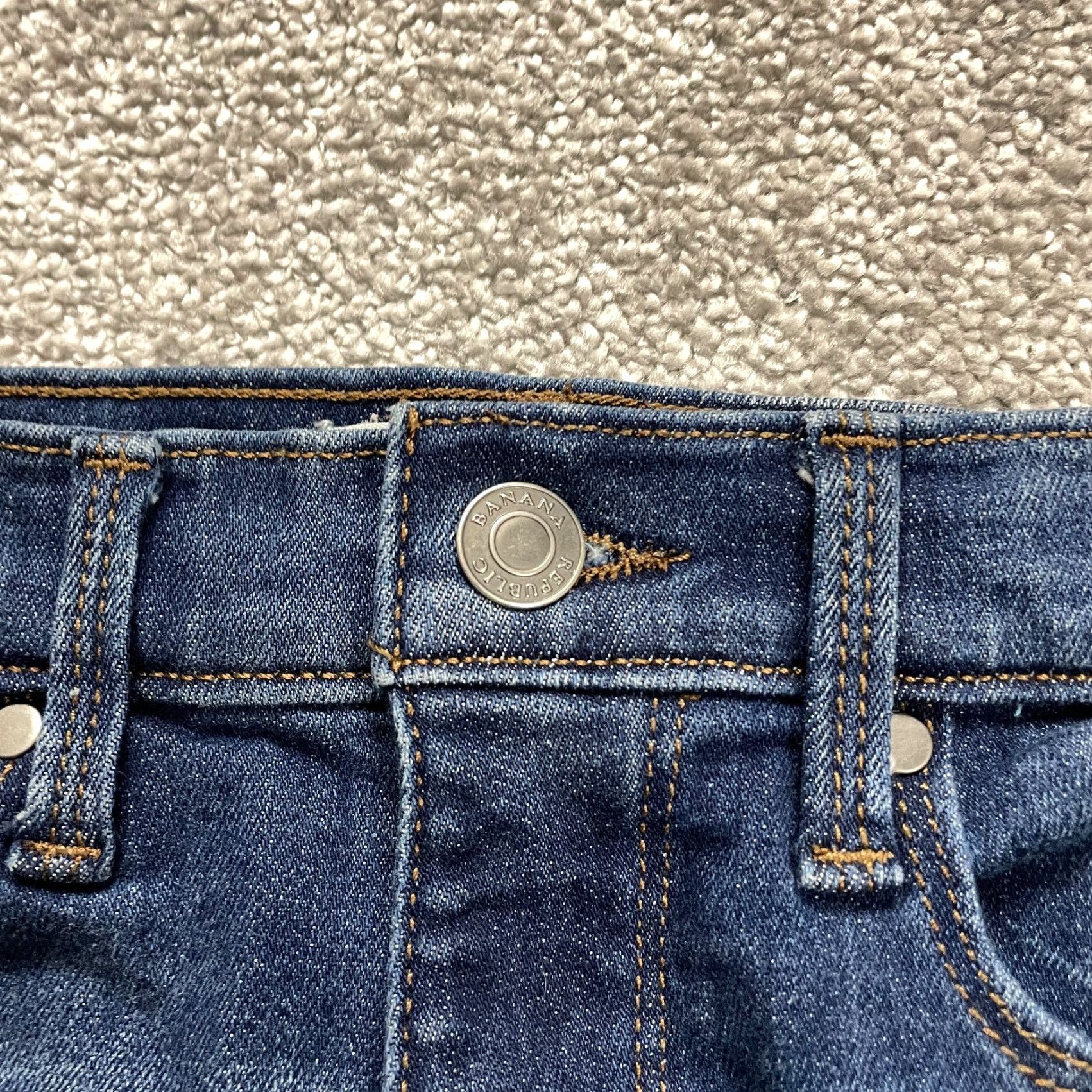 Banana Republic Banana Republic Skinny Ankle Jeans Women 26P Distressed Mid Rise Dark Wash 28x25 Size 26" / US 2 / IT 38 - 3 Thumbnail