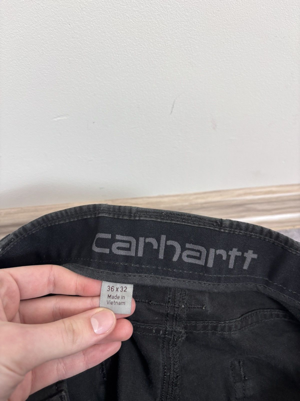 Carhartt Carhartt Rugged Flex Steel Double Knee Black Carpenter Pants Size US 36 / EU 52 - 14 Thumbnail