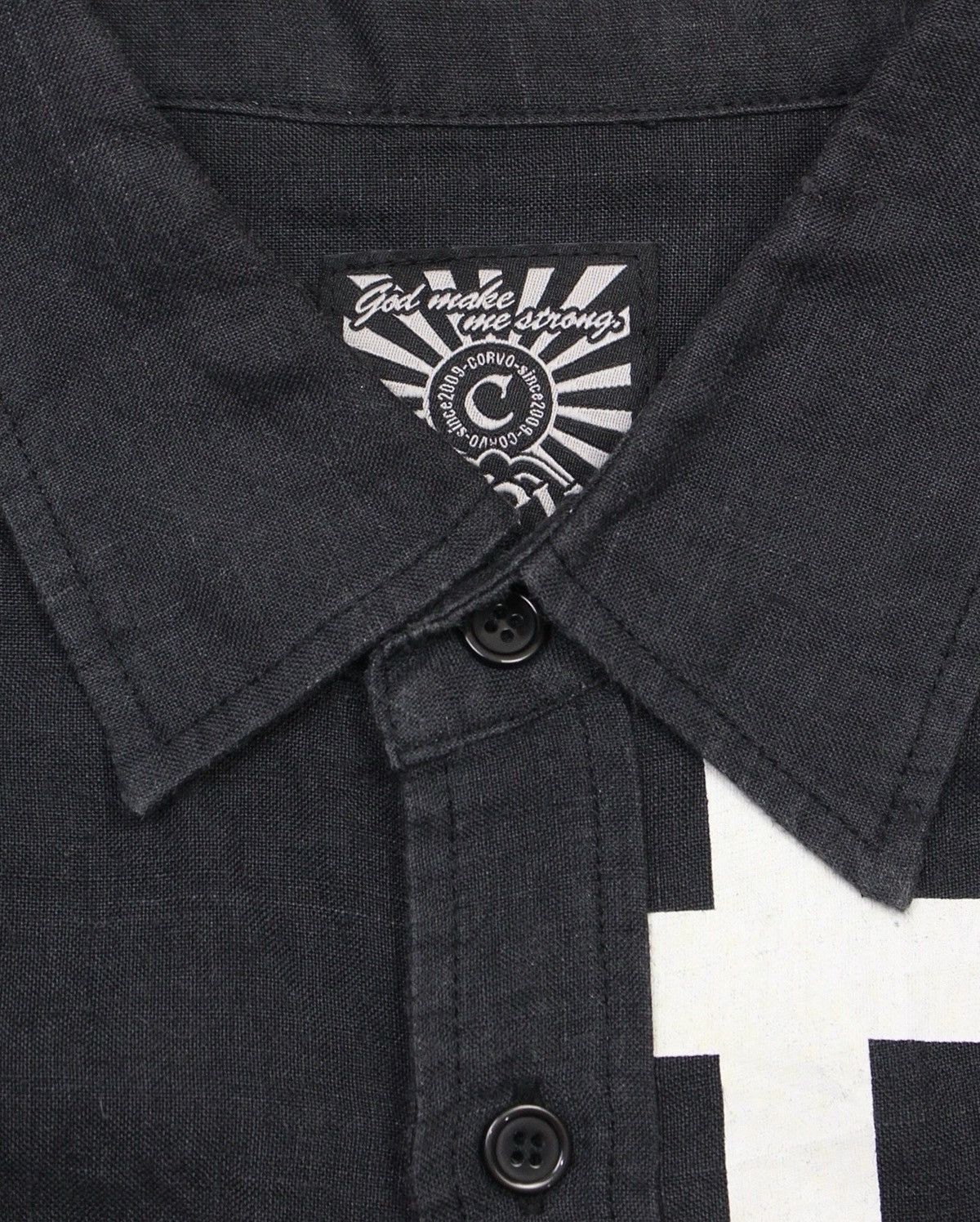 Hysteric Glamour 2010S CORVO CROSS PRINT LINEN SHIRT Size US M / EU 48-50 / 2 - 8 Thumbnail