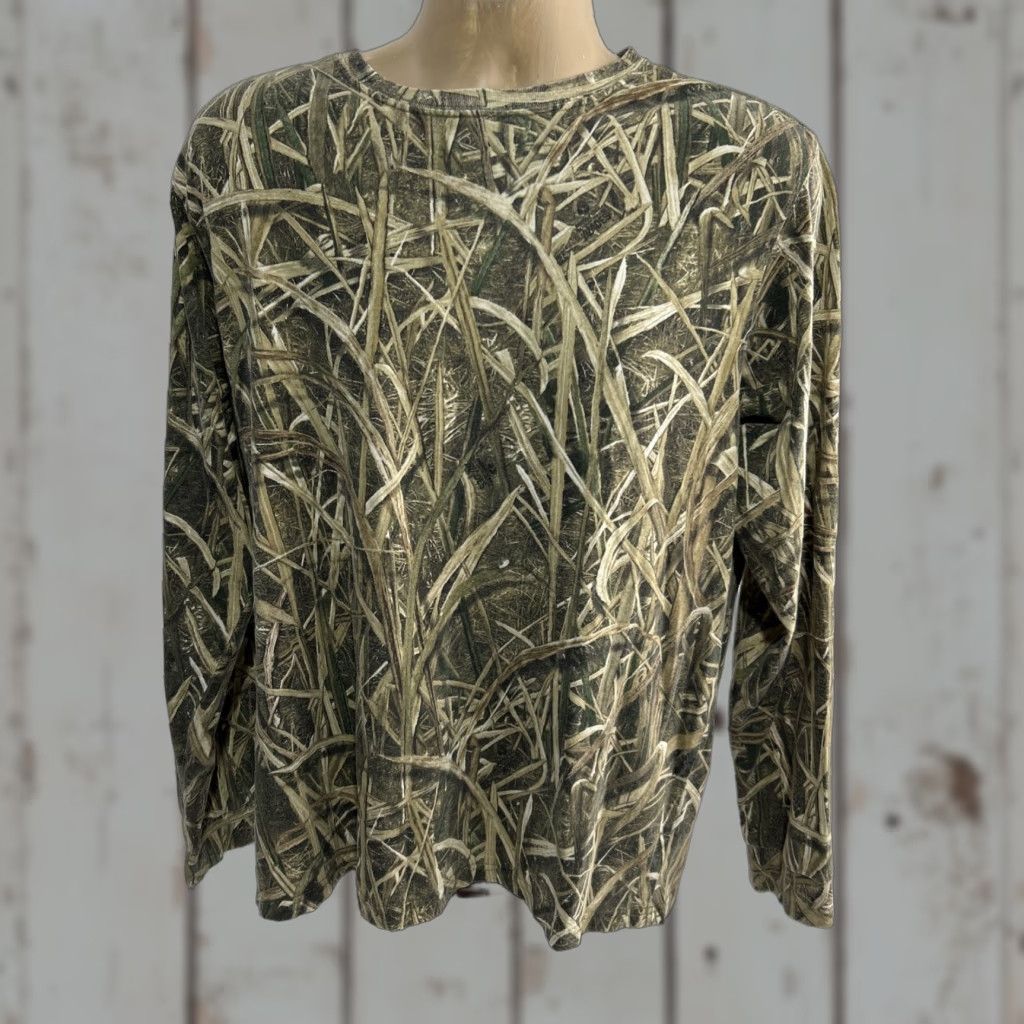 Vintage Mossy Oak Shadow Grass Blades Camo T-Shirt Mens Large Hunting Long-Sleeve Size US L / EU 52-54 / 3 - 1 Thumbnail