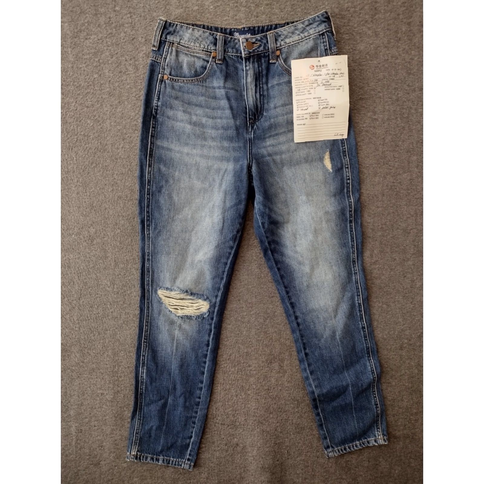 Wrangler Wrangler Jeans 28x38 Denim Distressed High Rise Tapered Leg 5-Pocket Womens Cowboy Style MLeans 80s-90s? Size 28" / US 6 / IT 42 - 2 Thumbnail