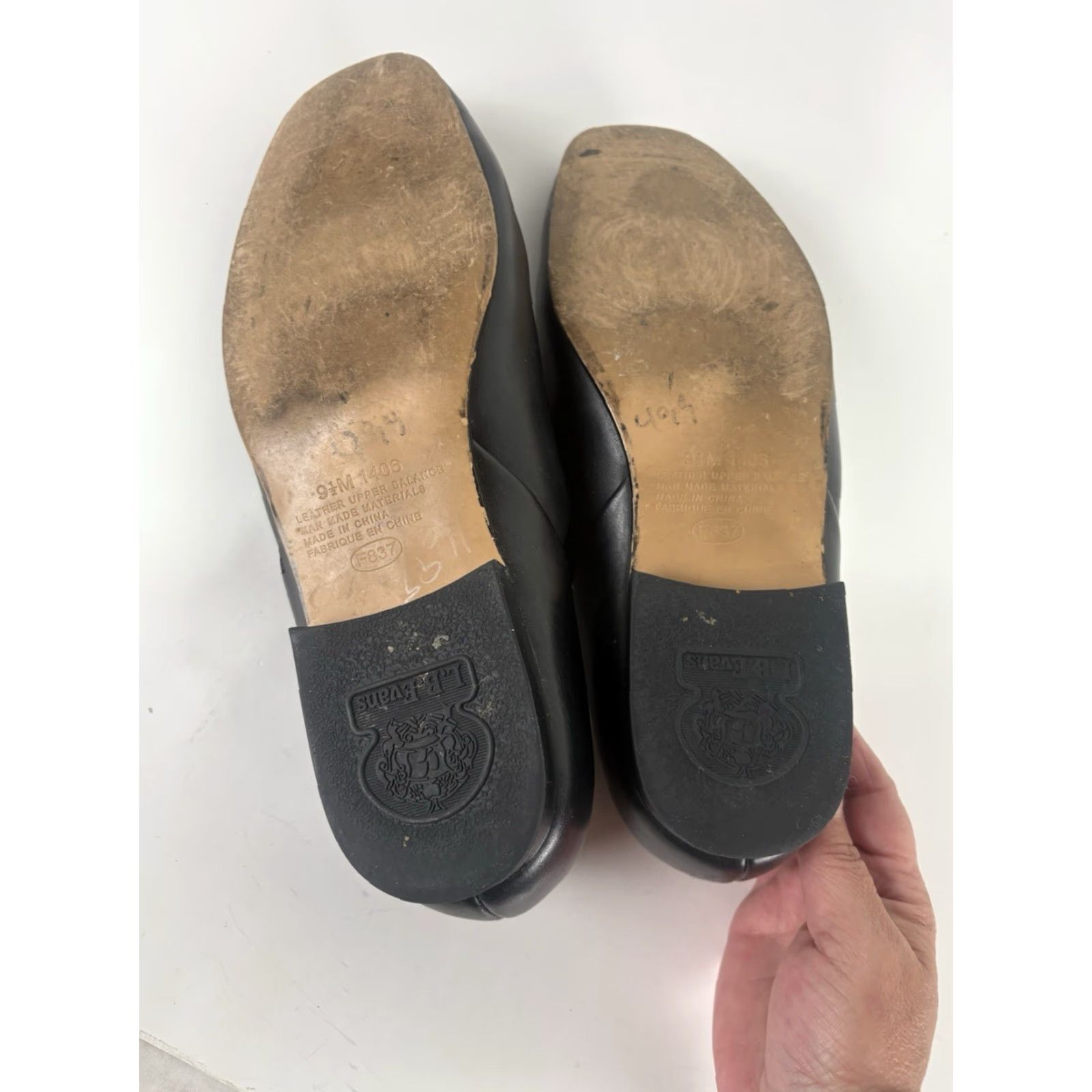 Vintage LB Evans Black Leather Slip On 1in Loafers Womens Size 9.5M Size US 9.5 / IT 39.5 - 6 Thumbnail
