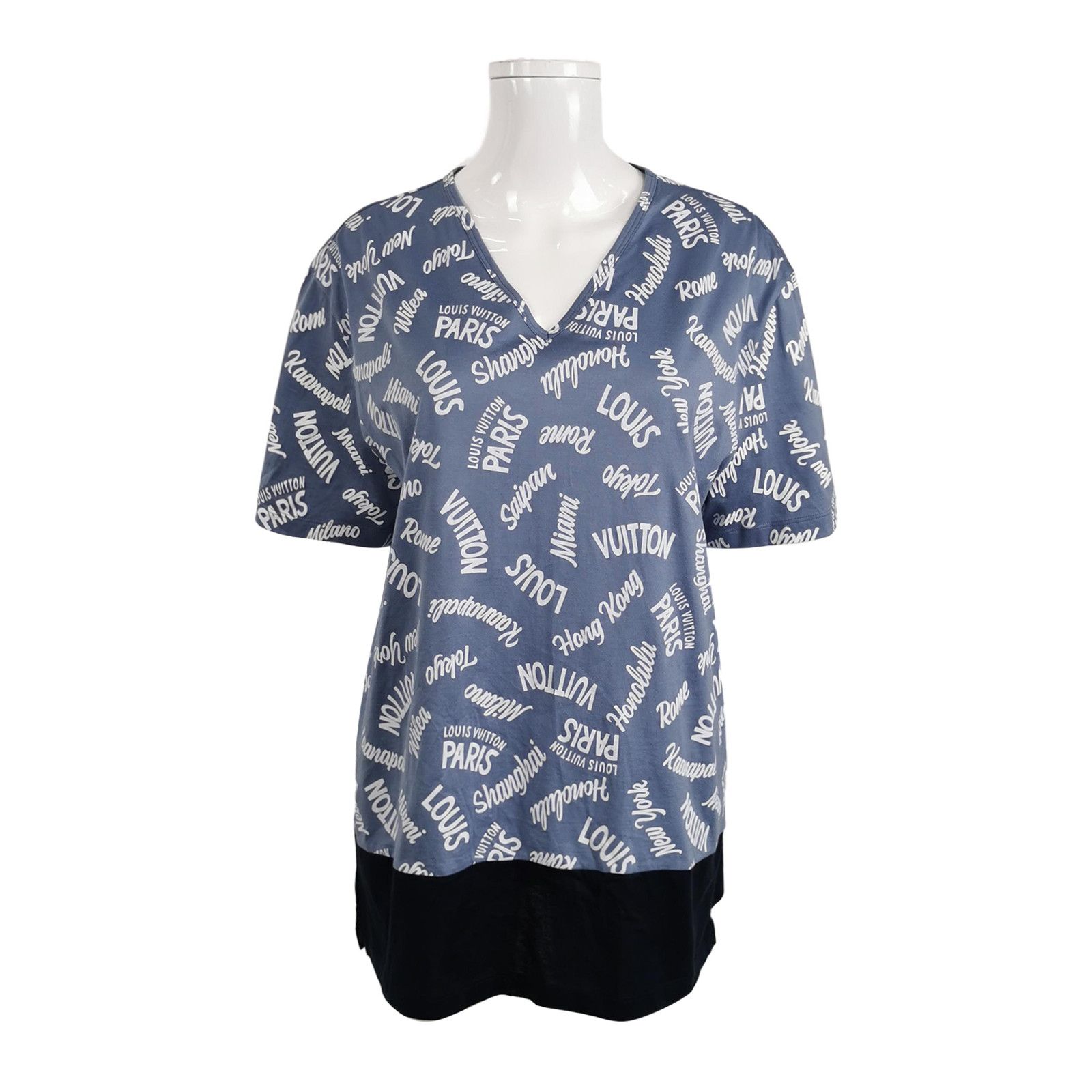 Louis Vuitton Louis Vuitton Printed Cities V-Neck T-Shirt L Size US L / EU 52-54 / 3 - 1 Thumbnail