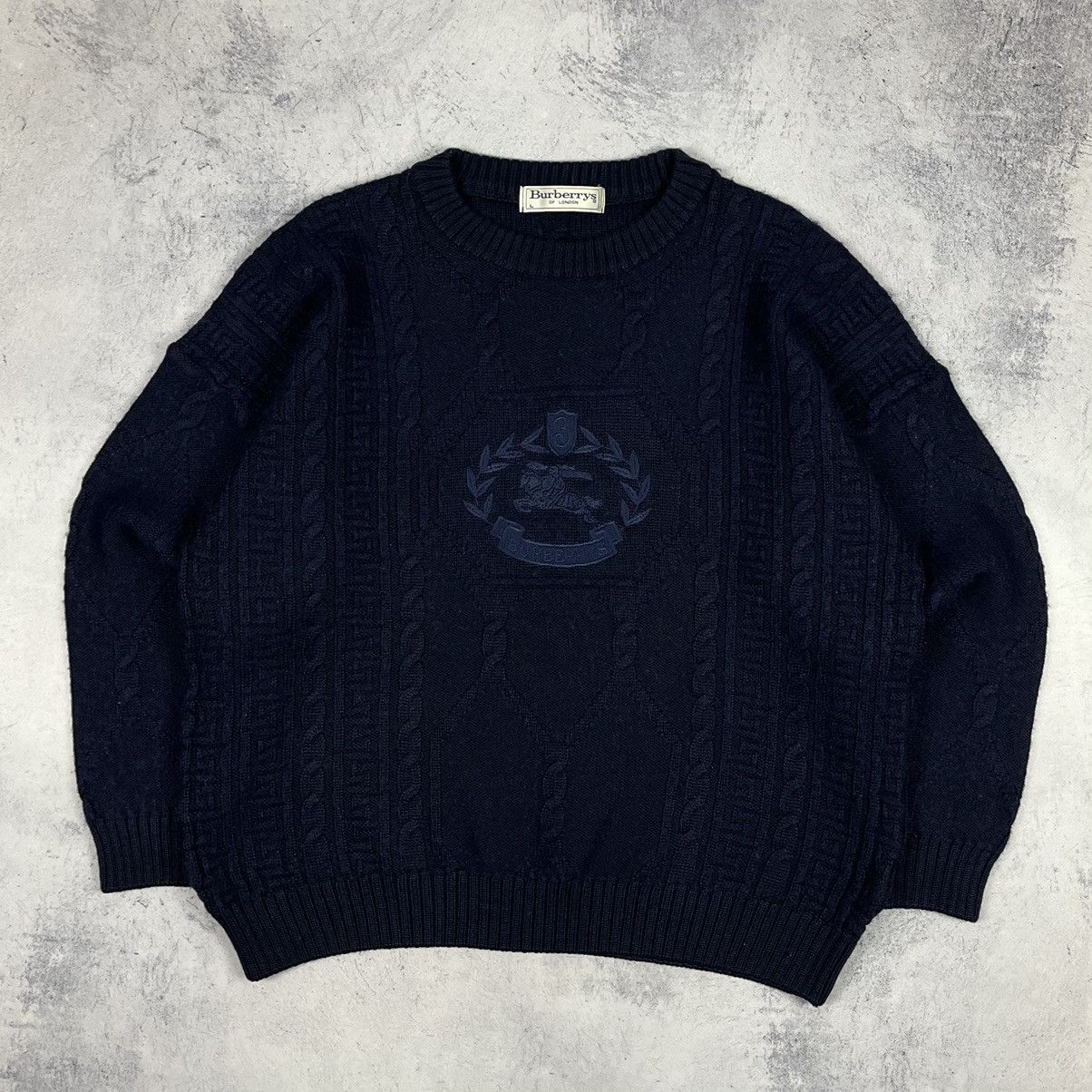 Burberry Vintage Burberry knit big logo wool sweater 90’s Size US M / EU 48-50 / 2 - 3 Thumbnail