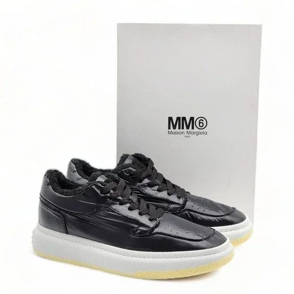 MM6 MAISON MARGIELA Shearling-Lined Low Top Sneakers 45